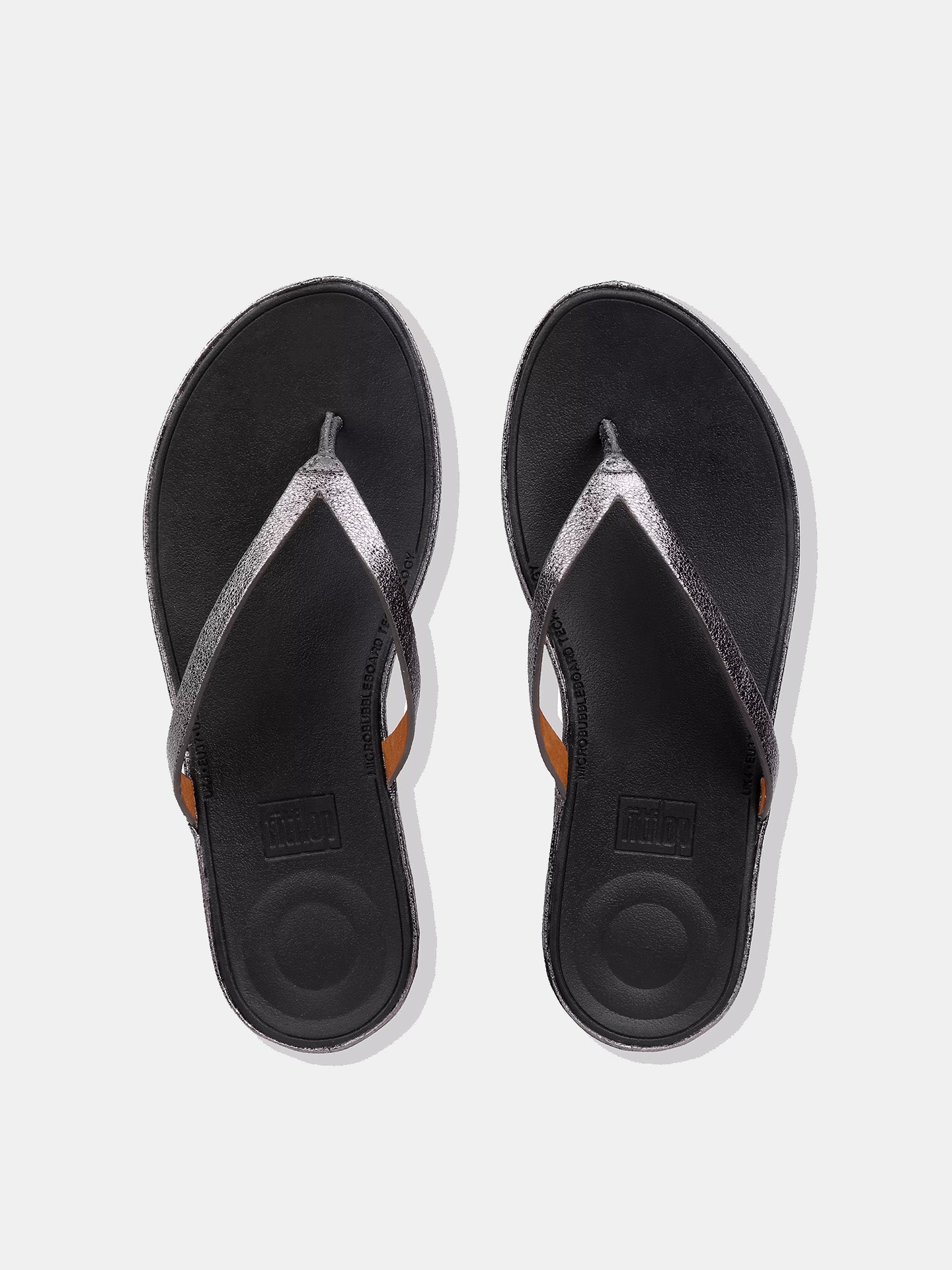 Fitflop Women's Linny Faux Leather Toe-Post Sandals #color_Gray