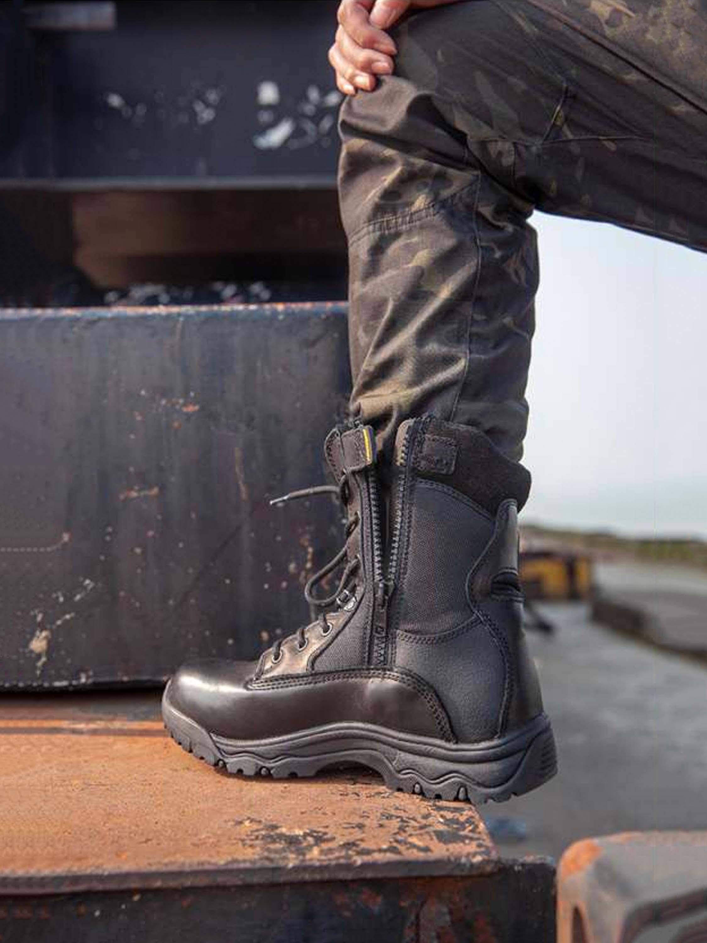 Hanagal Men's Escalade Tactical Boots #color_Black