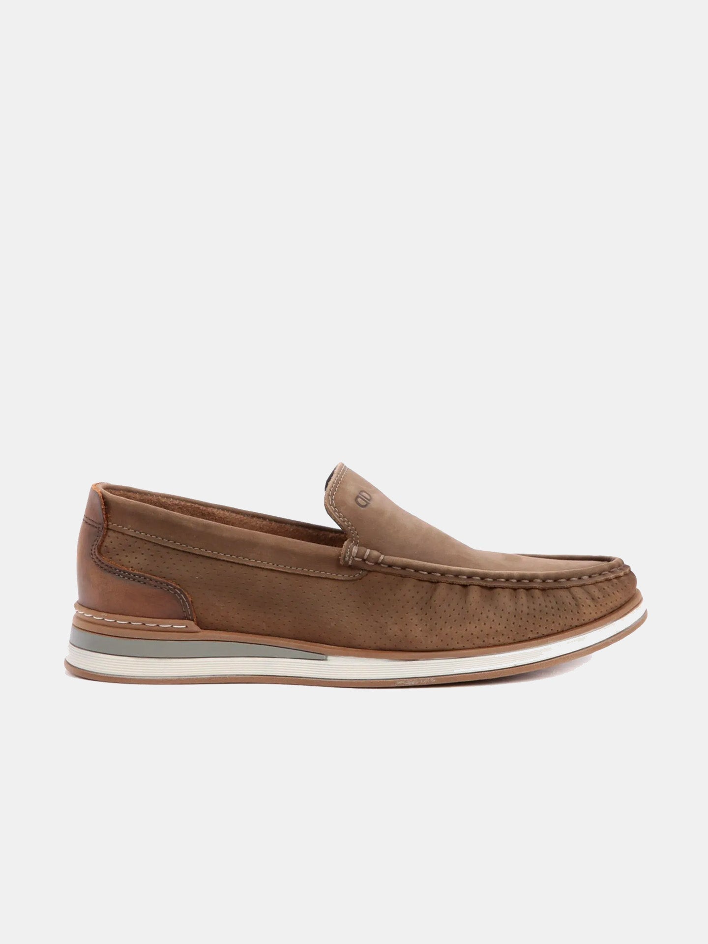 Democrata Men's Denim Flow Moccasin Loafers #color_Beige