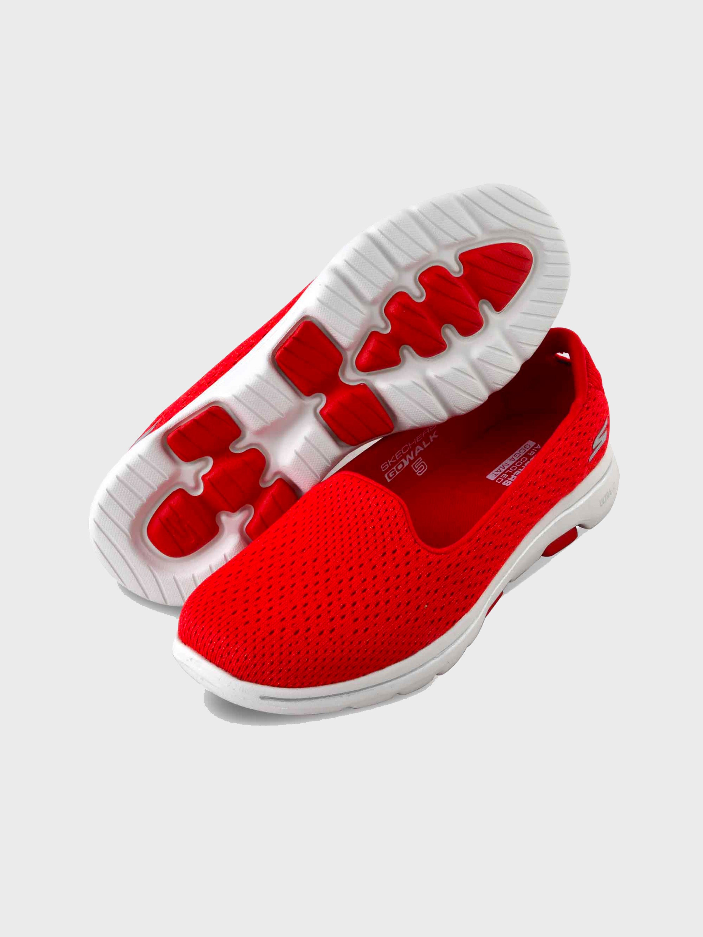 Skechers Women's Go Walk 5 - Sparkle Trainers #color_Red