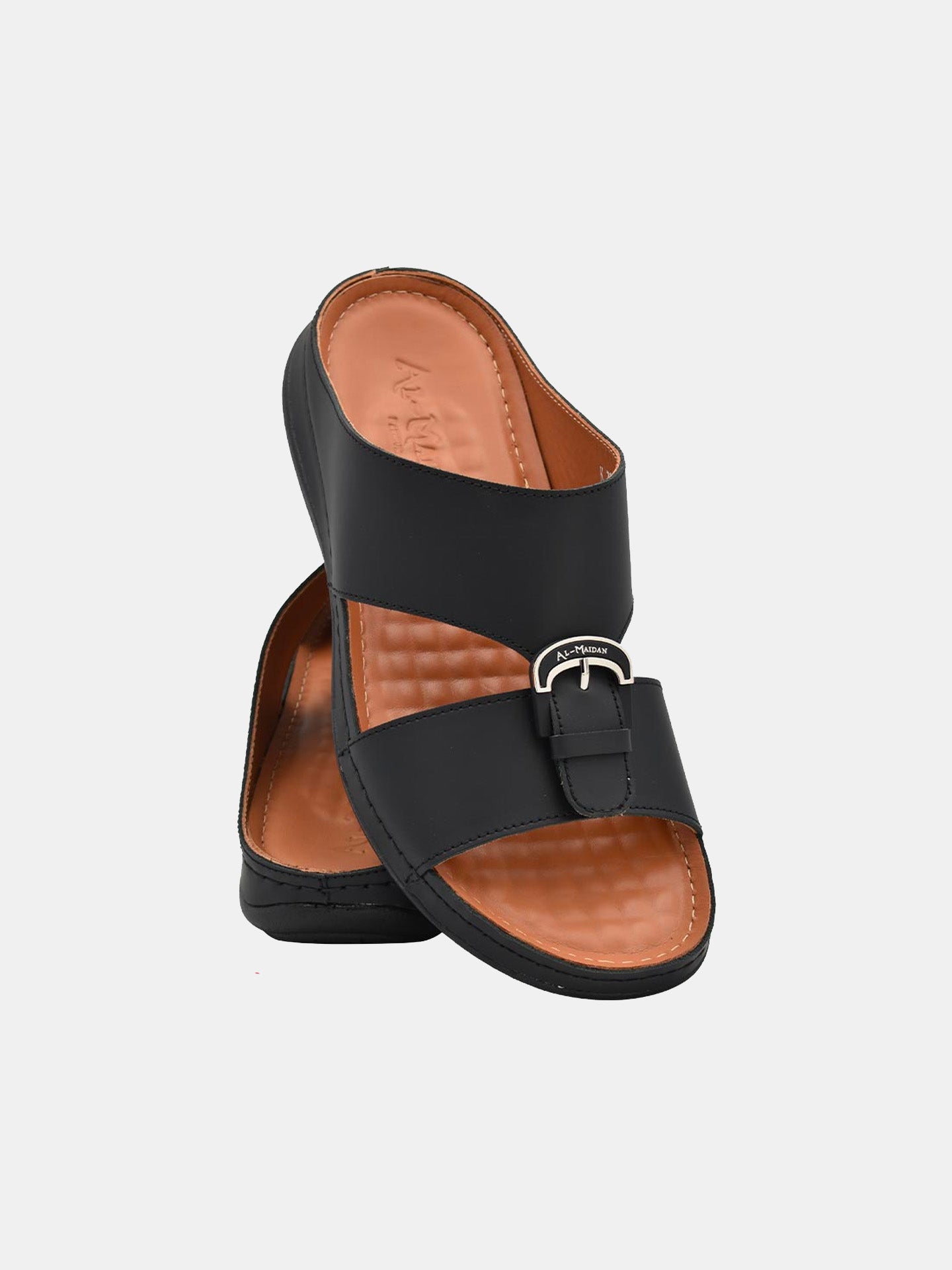 Al Maidan K-792 Men's Arabic Sandals #color_Black