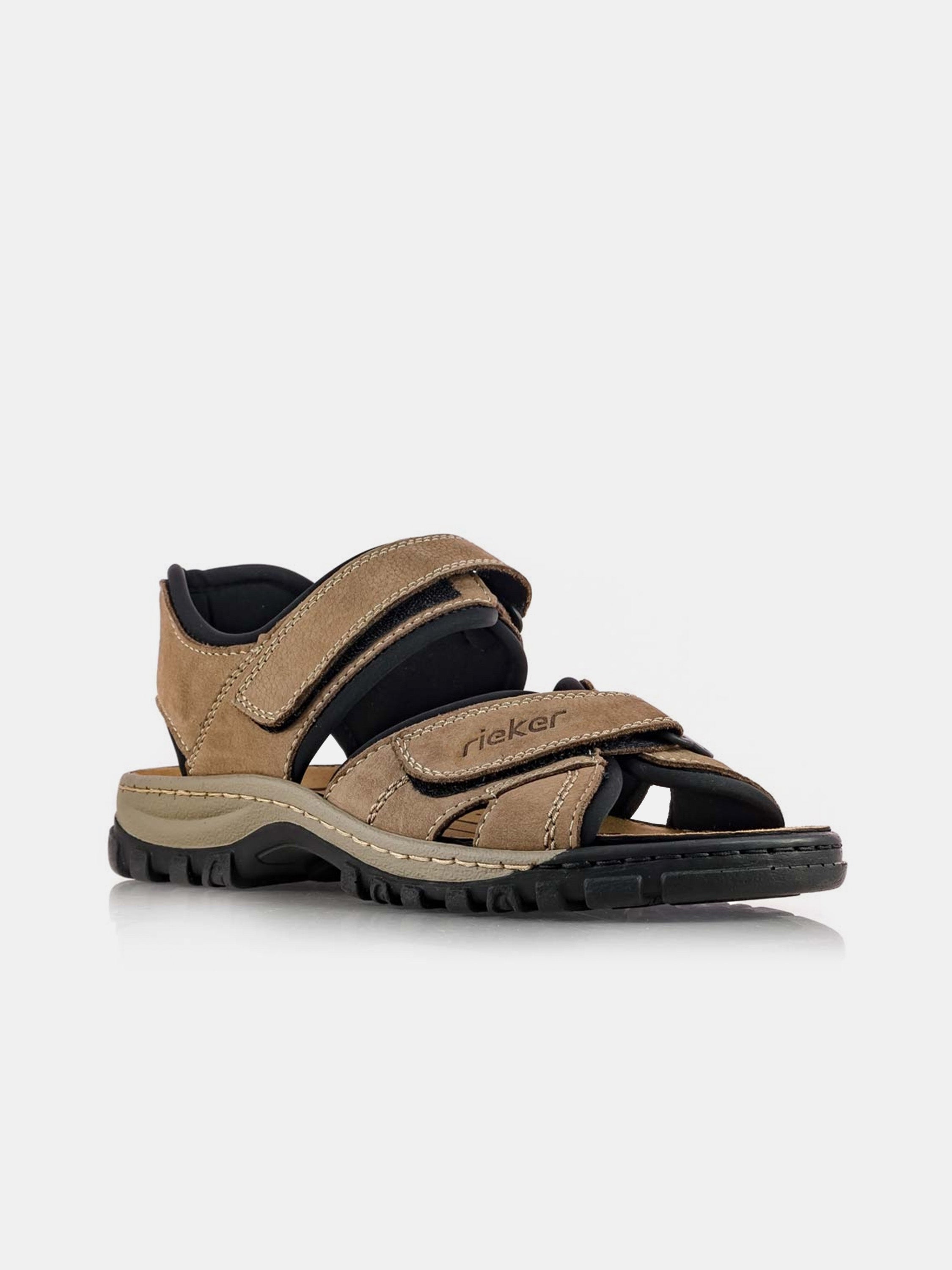 Rieker 25051 Men's Hook And Loop Sandals #color_Beige