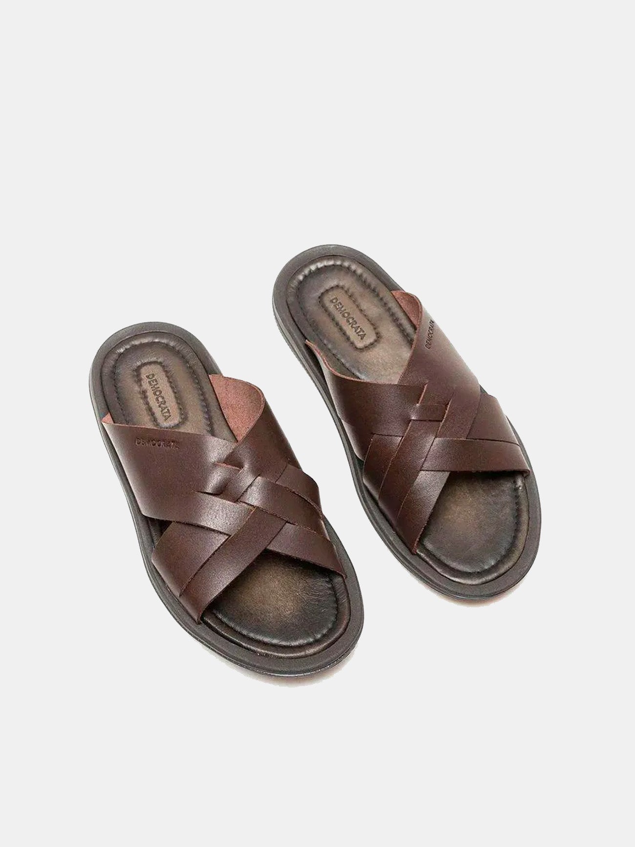 Democrata Men's Easy Groove Sandals #color_Brown