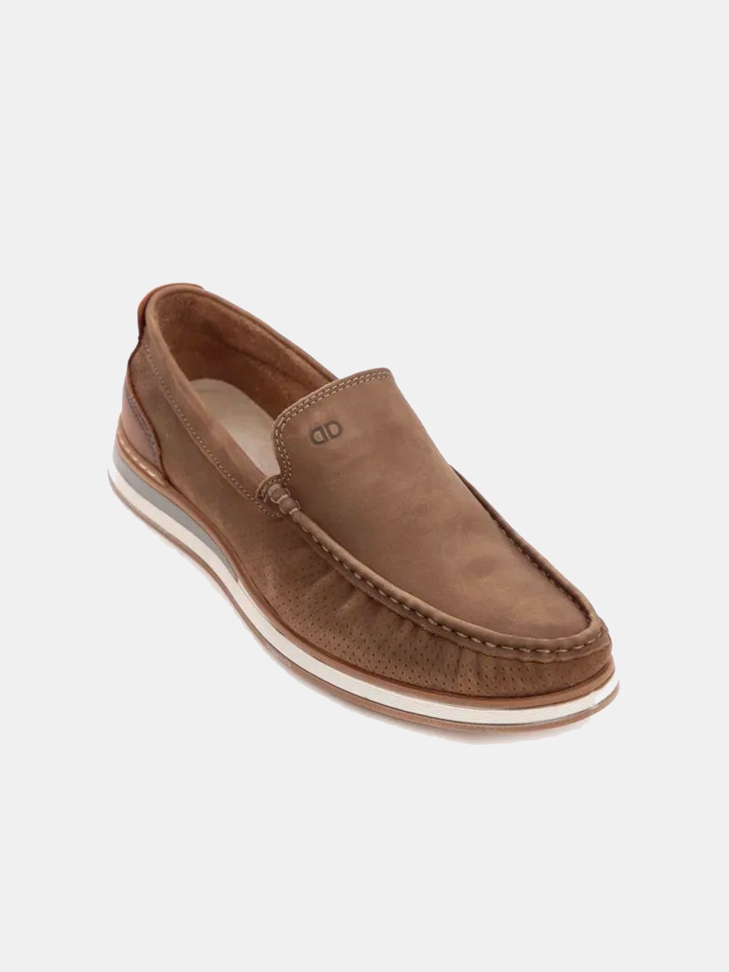 Democrata Men's Denim Flow Moccasin Loafers #color_Beige