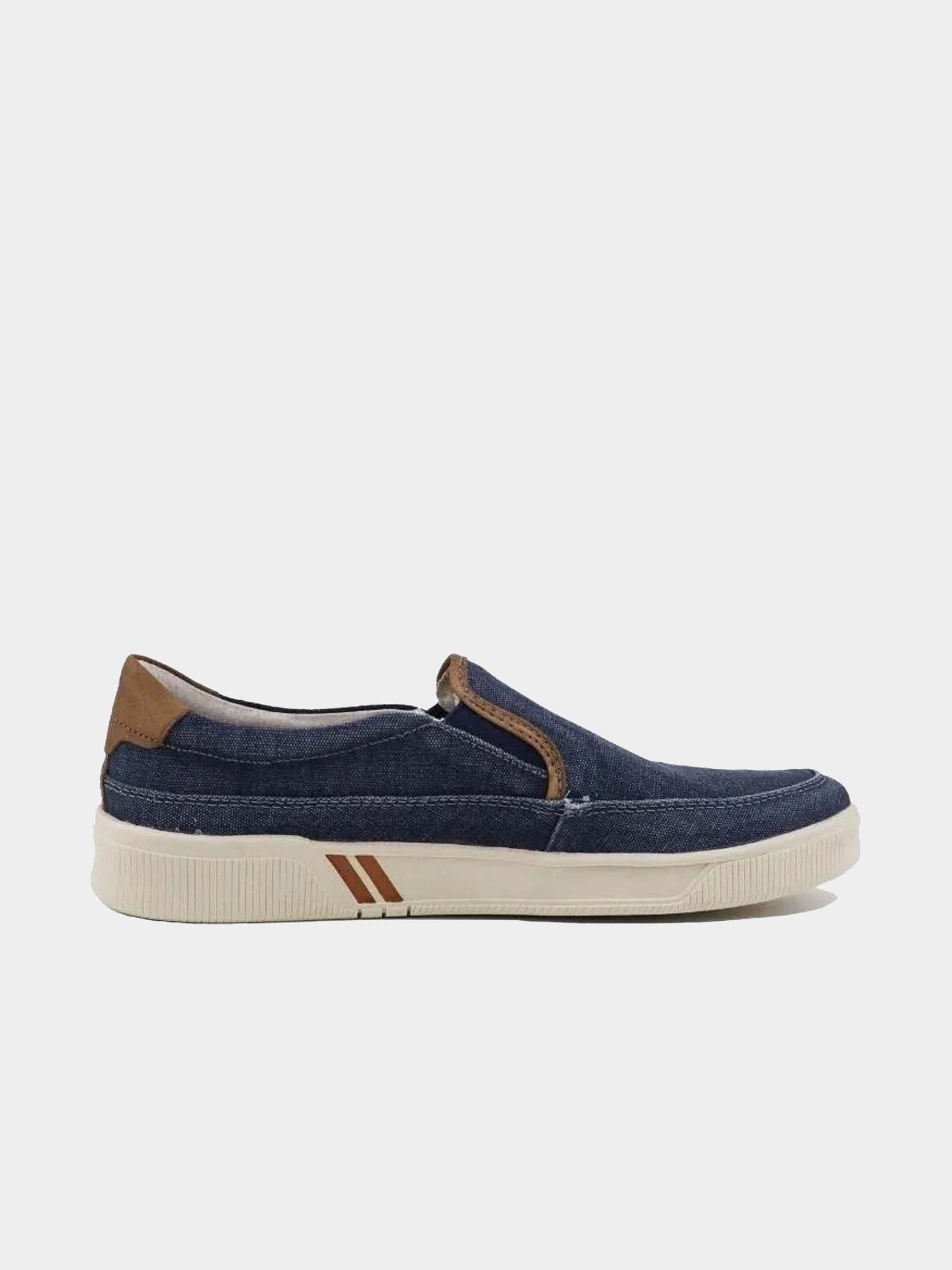 Democrata Skip Men's Slip On Shoes #color_Blue