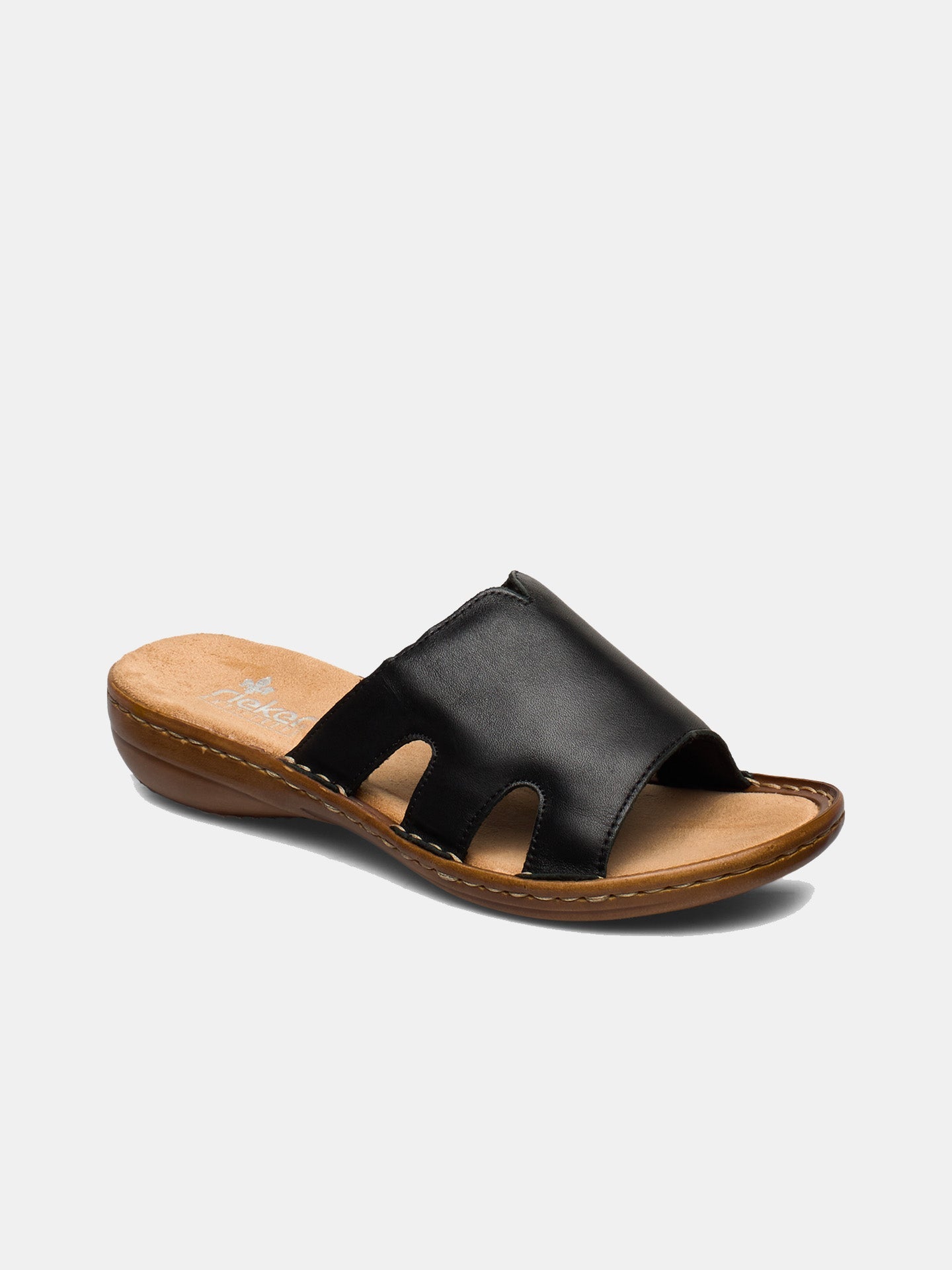 Rieker 60824 Women's Slider Sandals #color_Black