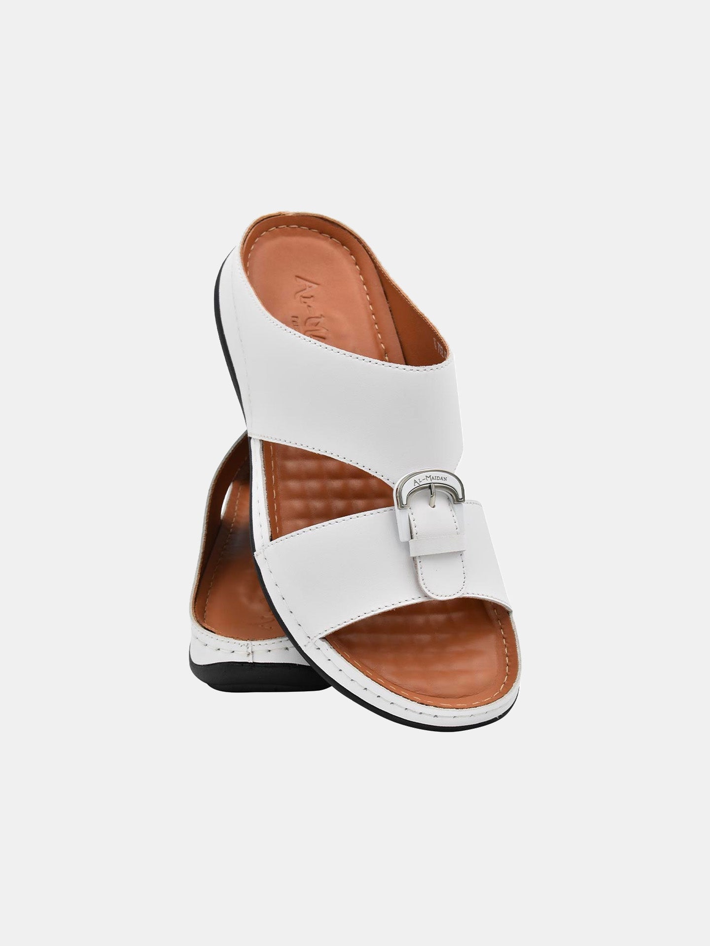 Al Maidan K-792 Men's Arabic Sandals #color_White