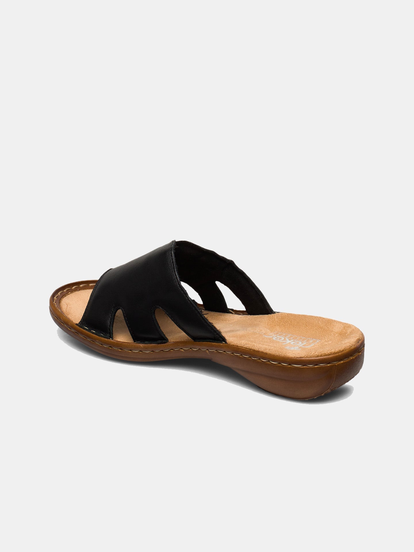 Rieker 60824 Women's Slider Sandals #color_Black