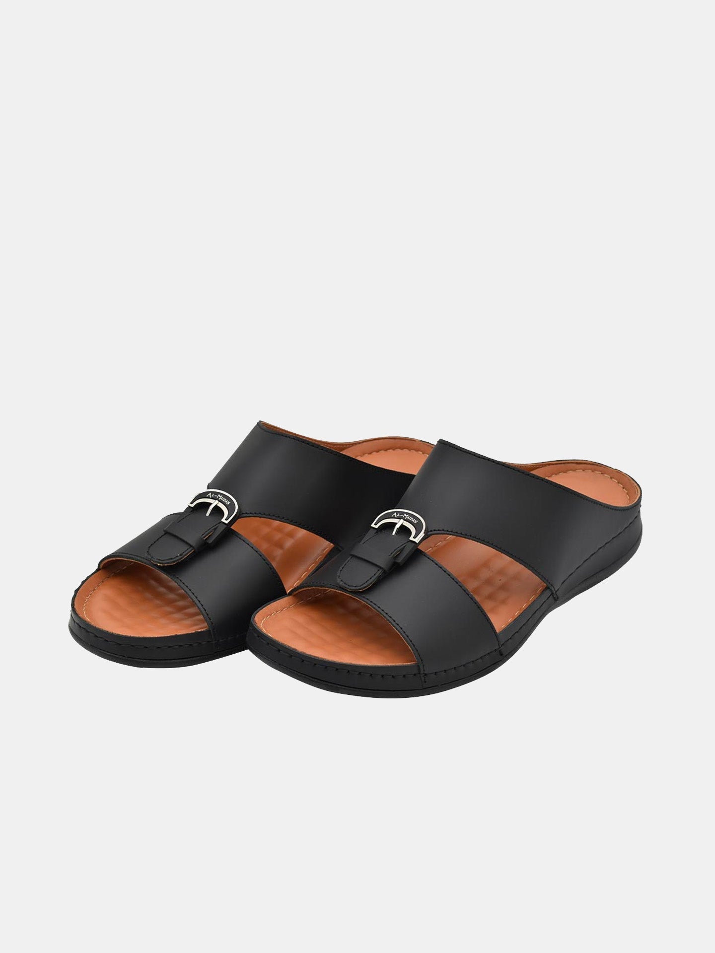 Al Maidan K-792 Men's Arabic Sandals #color_Black