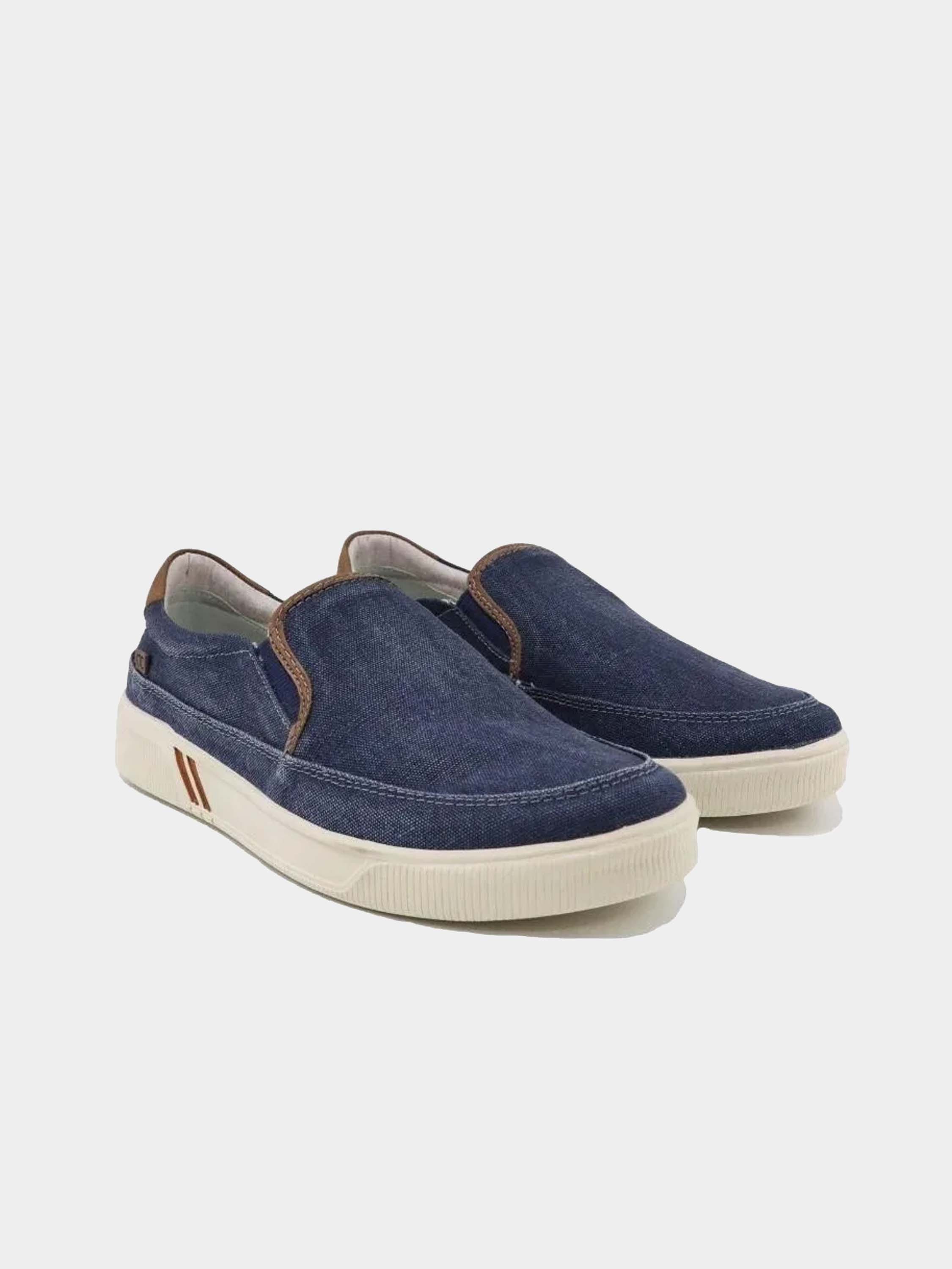 Democrata Skip Men's Slip On Shoes #color_Blue