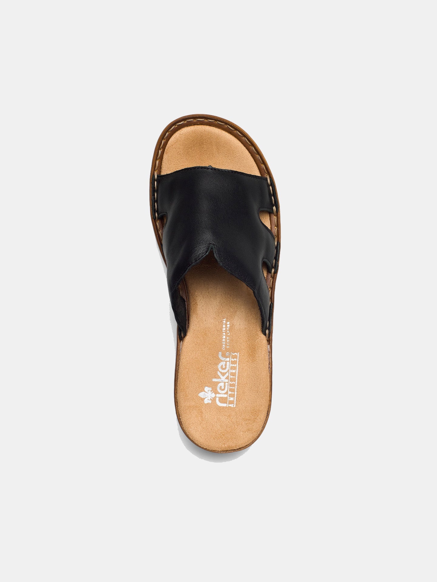 Rieker 60824 Women's Slider Sandals #color_Black