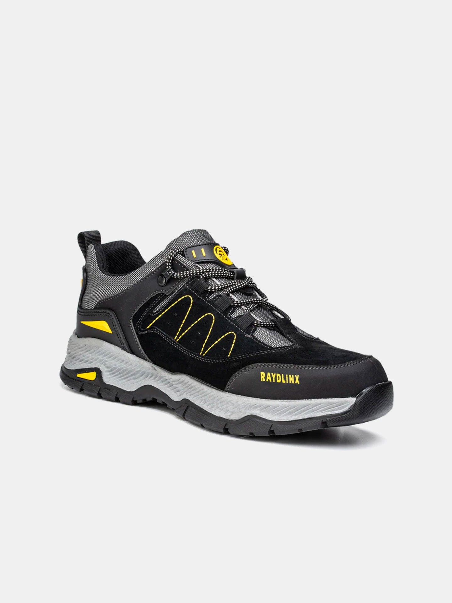Raydlinx Men's Mountain Hiking Walking Shoes #color_Black
