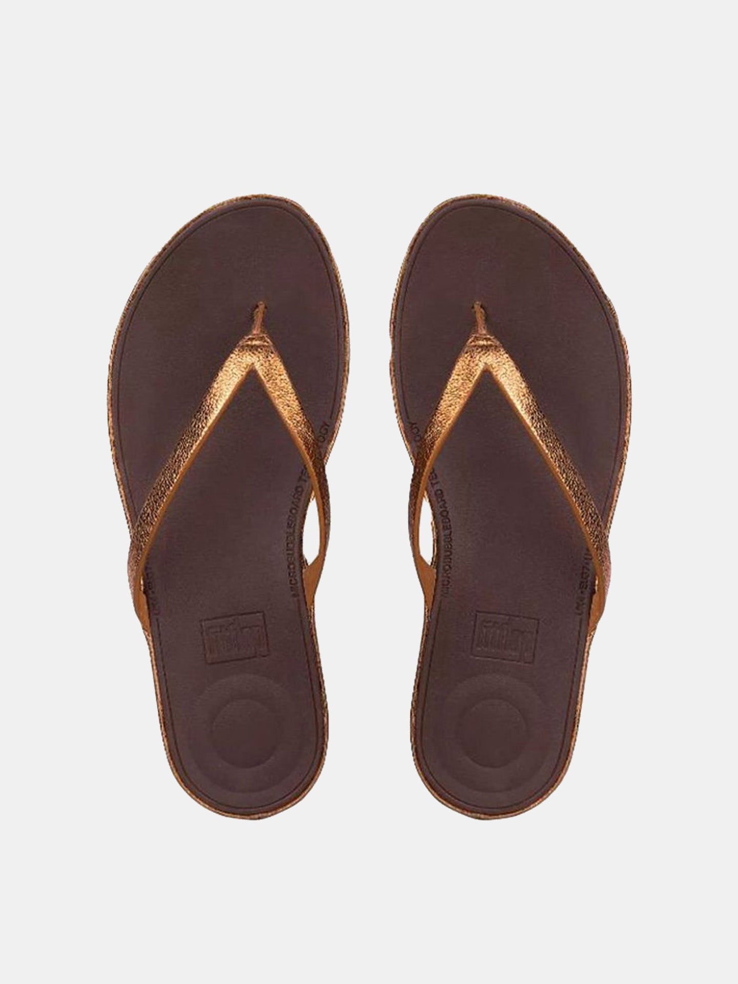 Fitflop Women's Linny Faux Leather Toe-Post Sandals #color_Brown