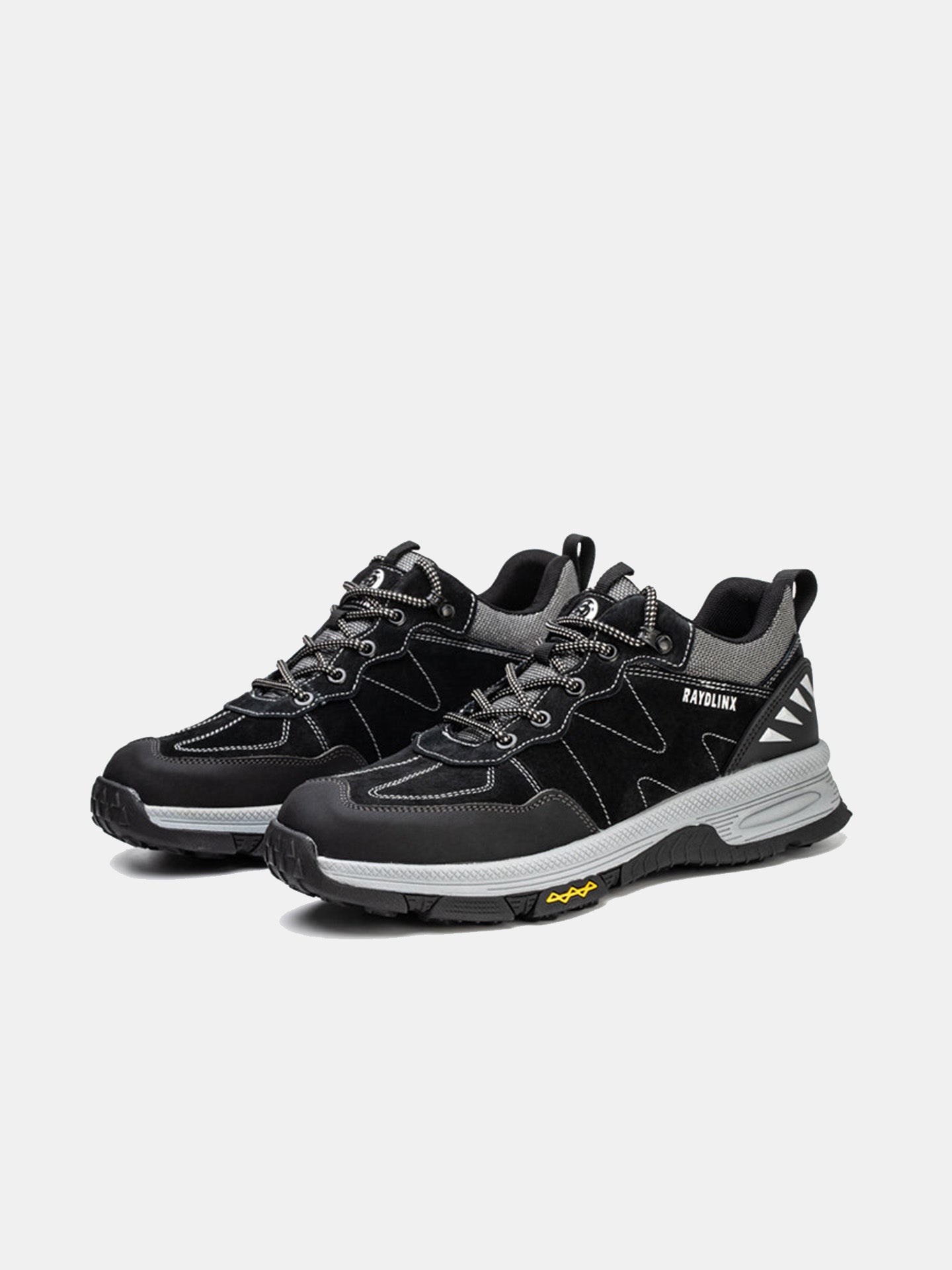 Raydlinx Men's Mountain Hiking Walking Shoes #color_Black