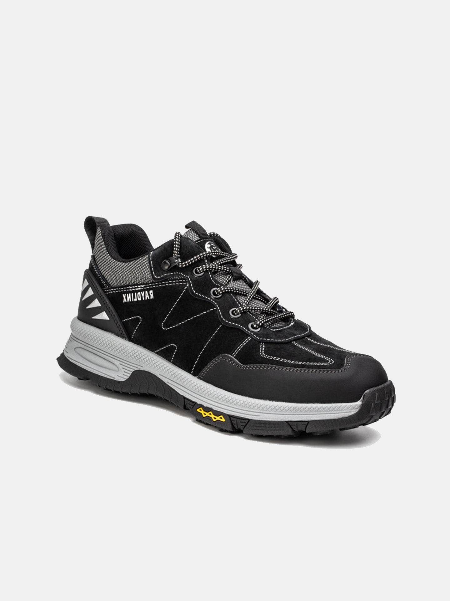 Raydlinx Men's Mountain Hiking Walking Shoes #color_Black