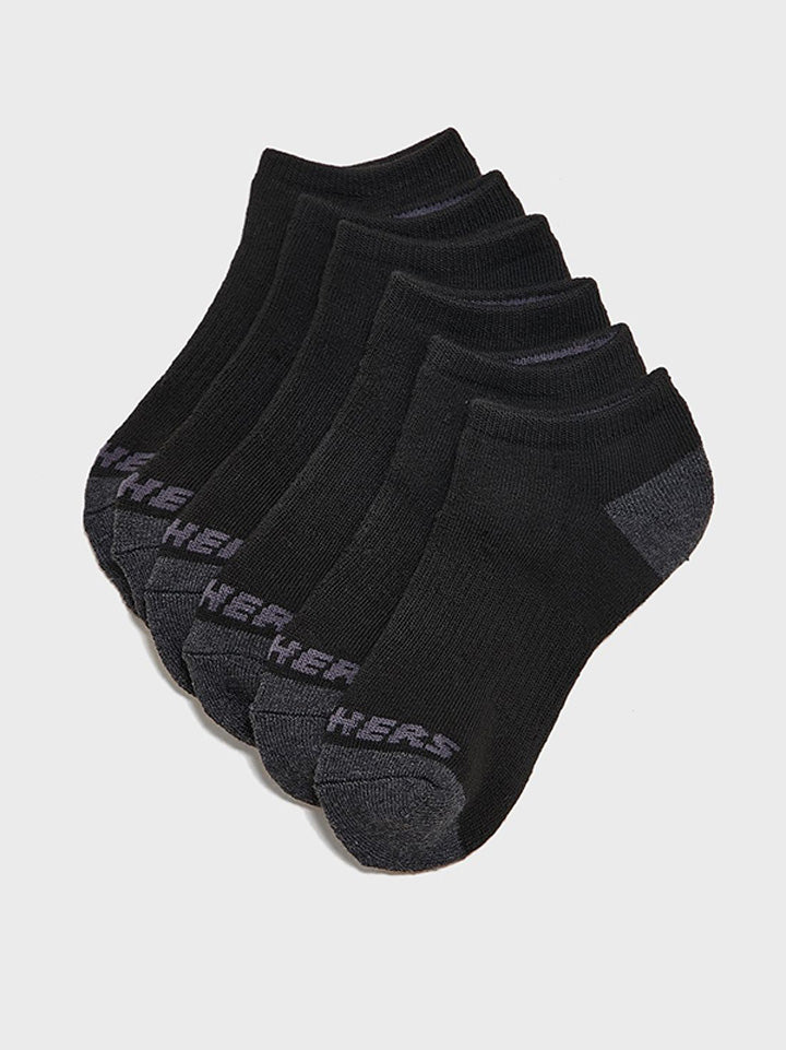 Skechers 3 Pack Children 360 Cushion Socks #color_Black