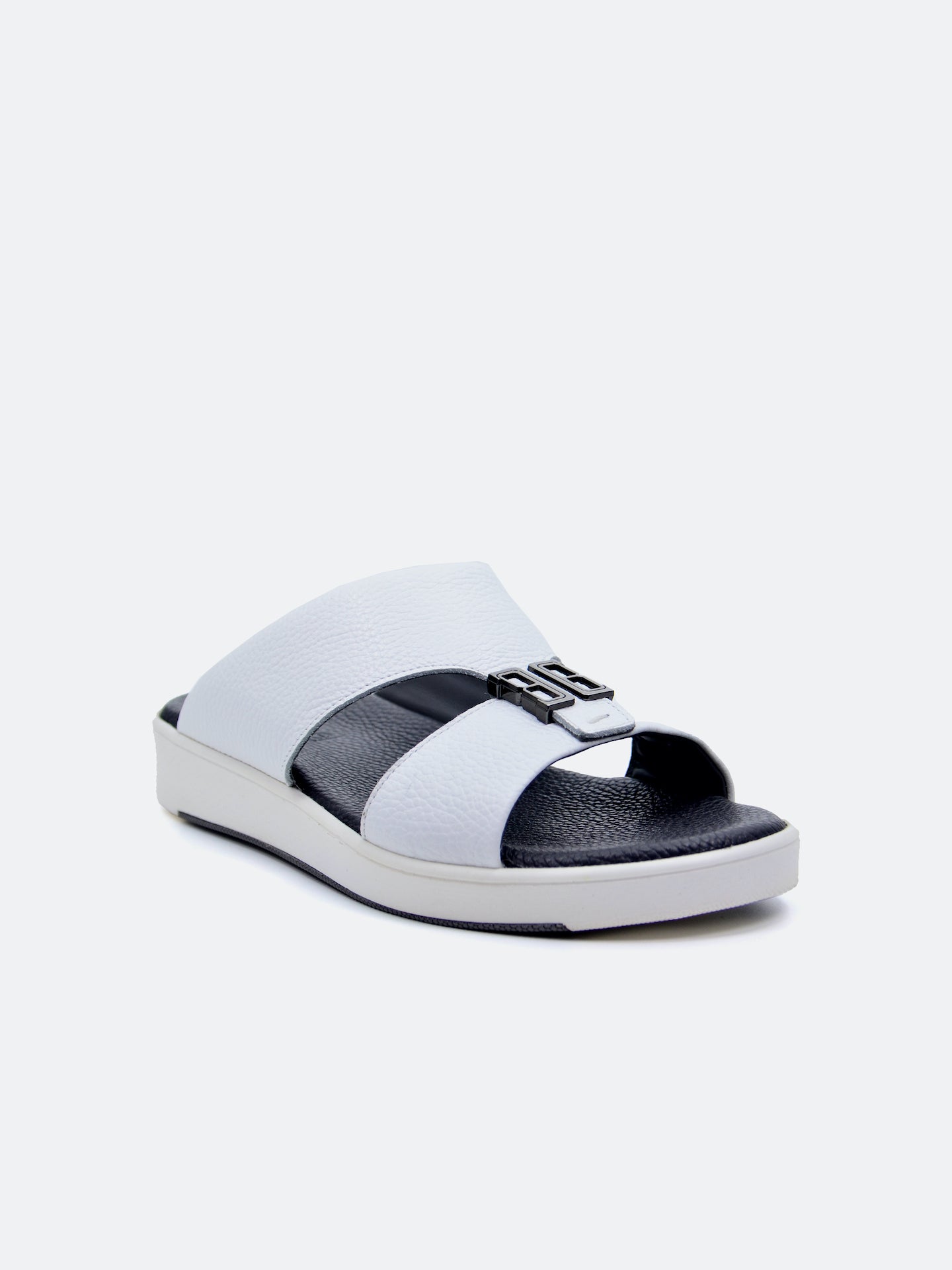 Barjeel Uno SP1-012 Men's Arabic Sandals #color_White