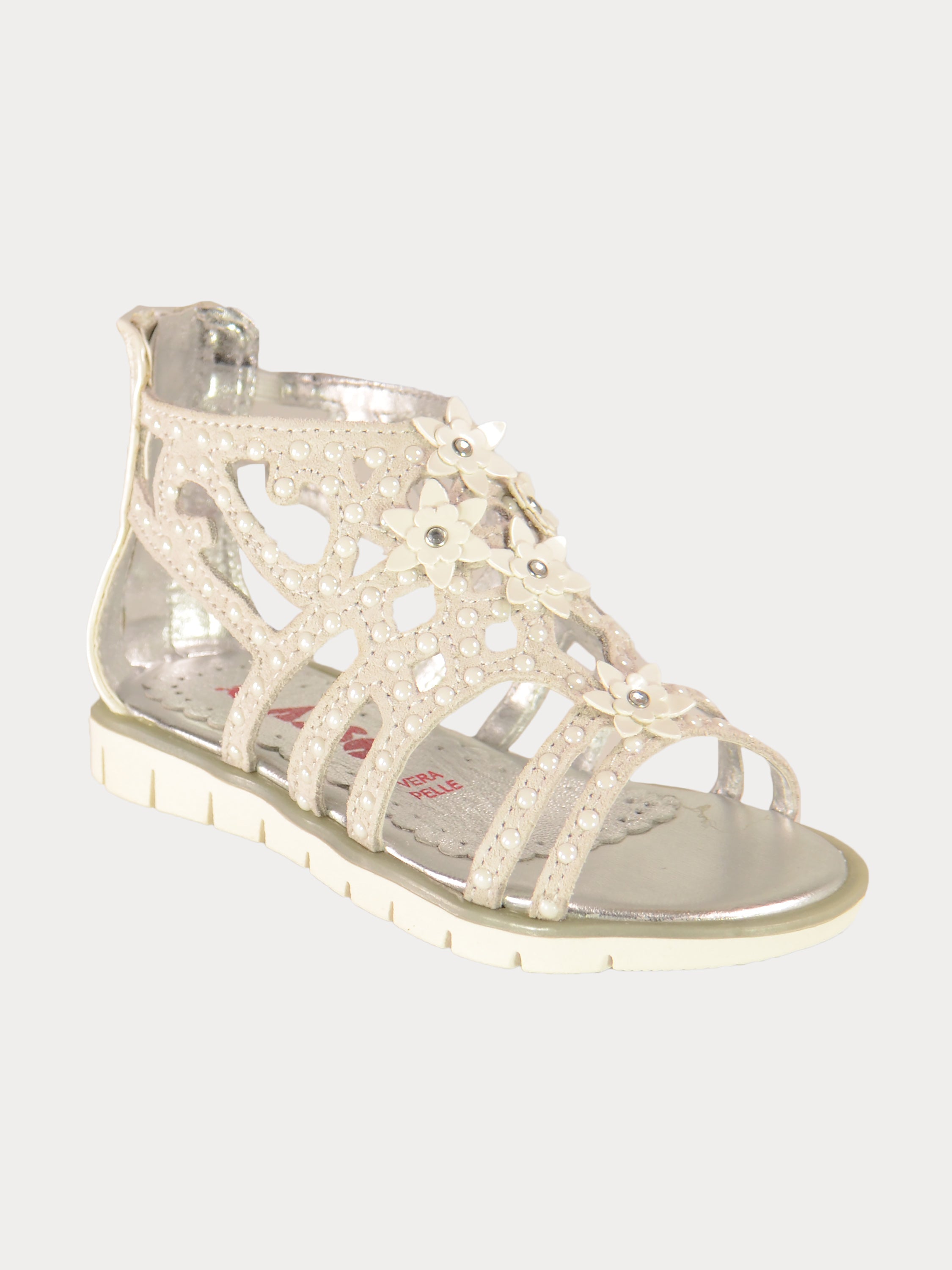 Asso Girls Gladiator Sandals #color_White