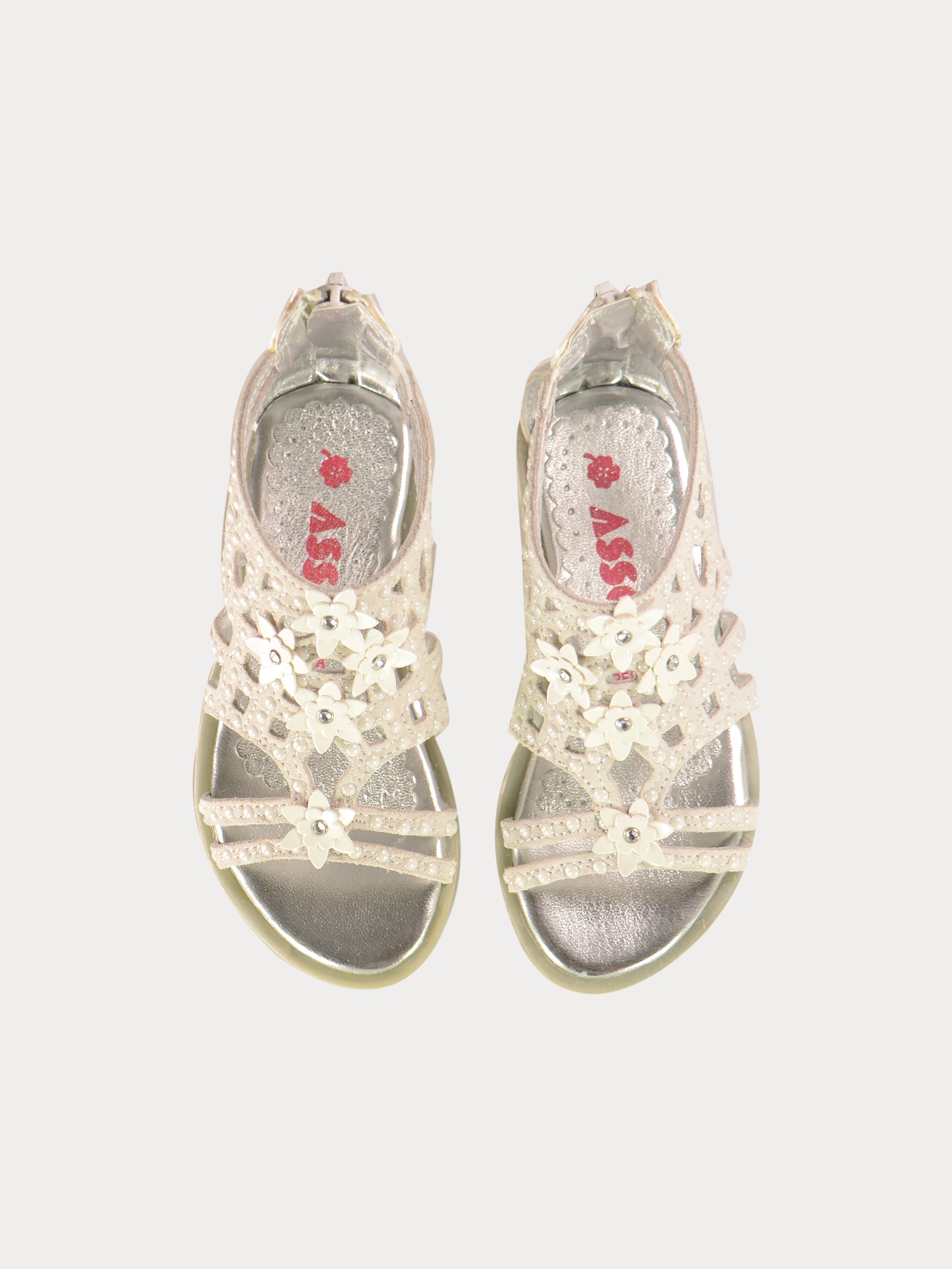 Asso Girls Gladiator Sandals #color_White