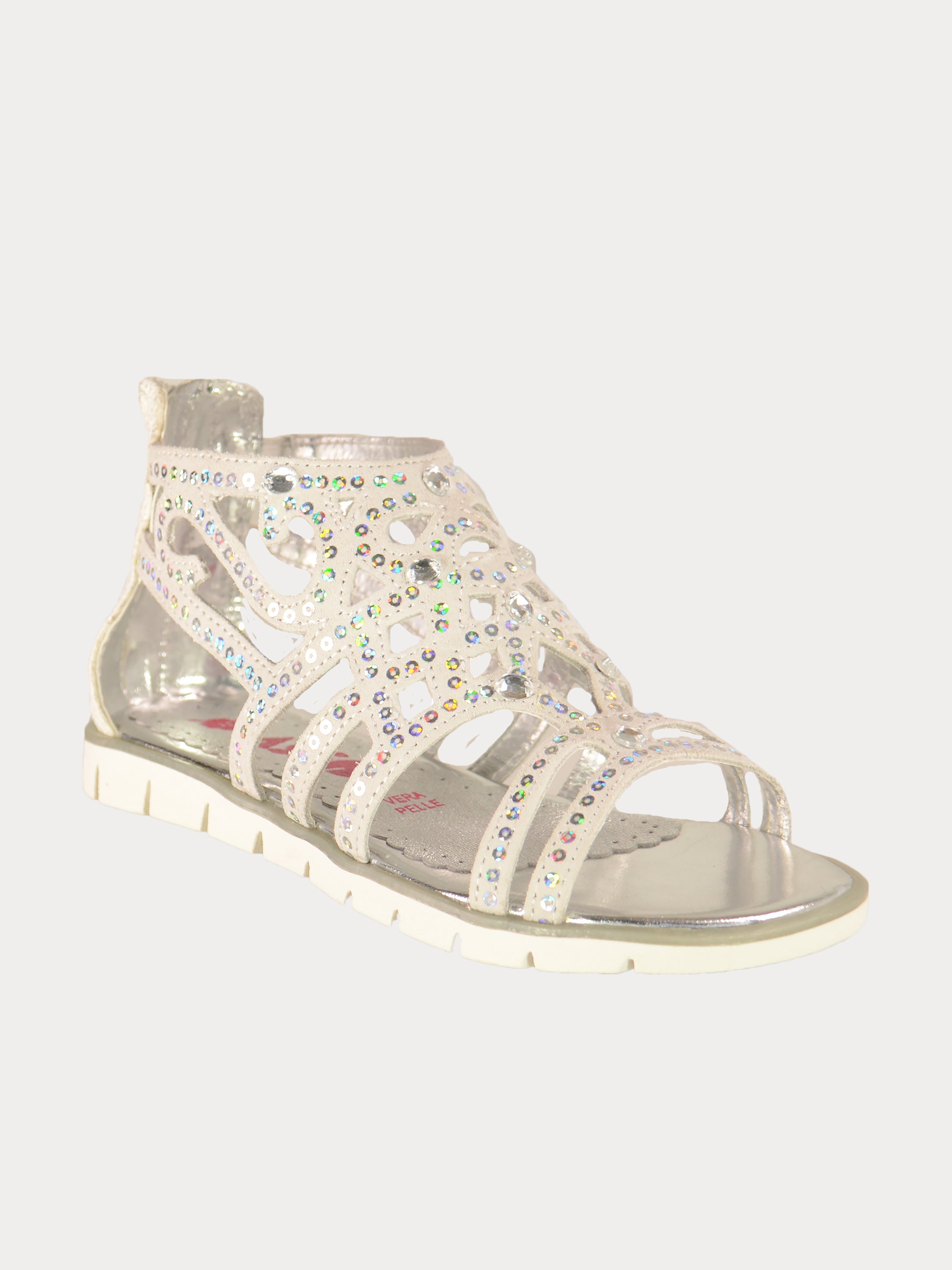 Asso Girls Gladiator Sandals #color_White