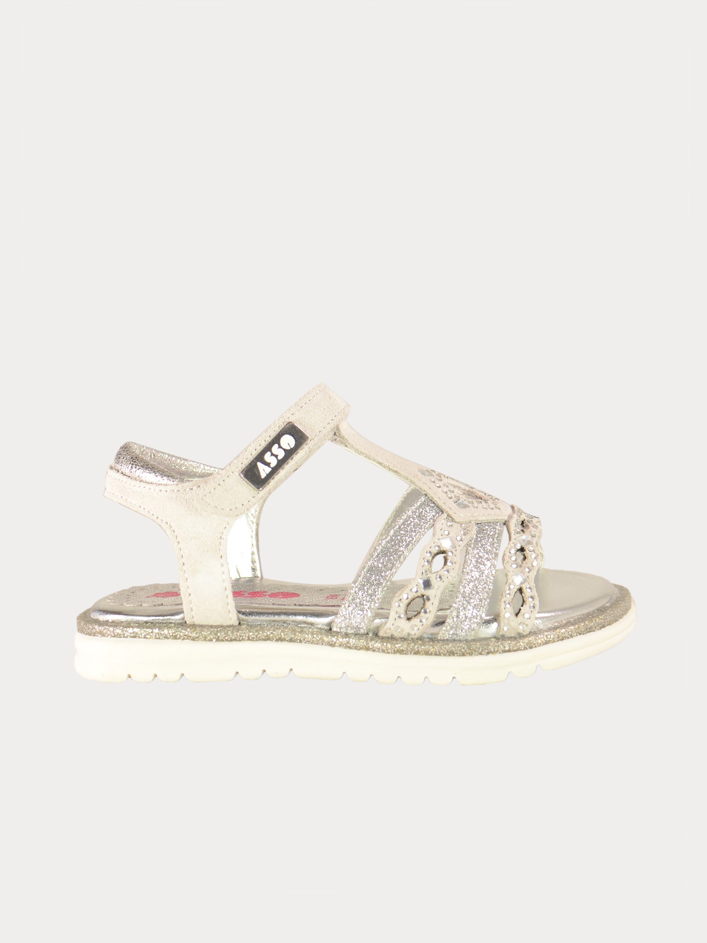 Asso Girls Back Strap Sandals #color_White