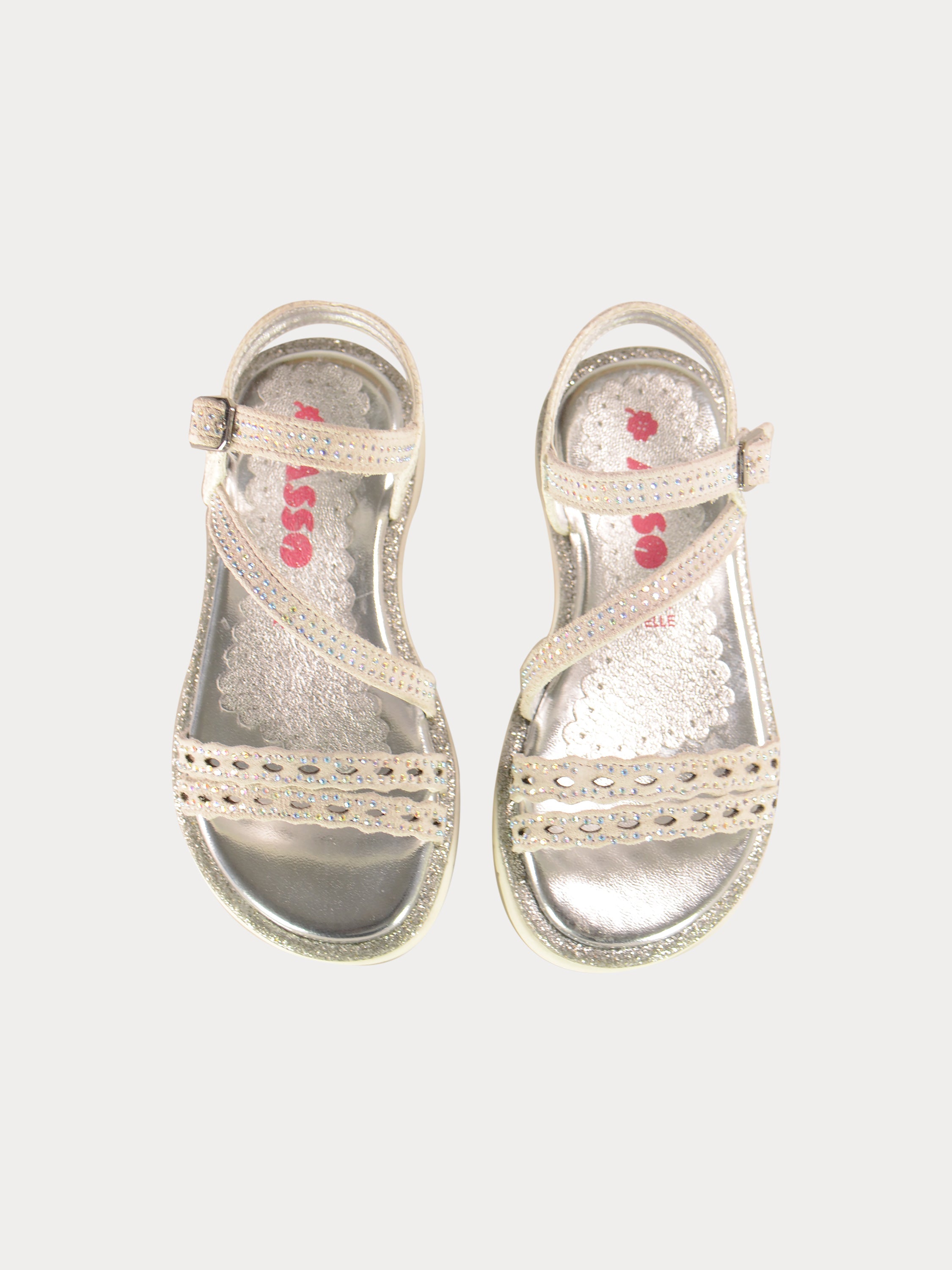 Asso Girls Back Strap Sandals #color_White