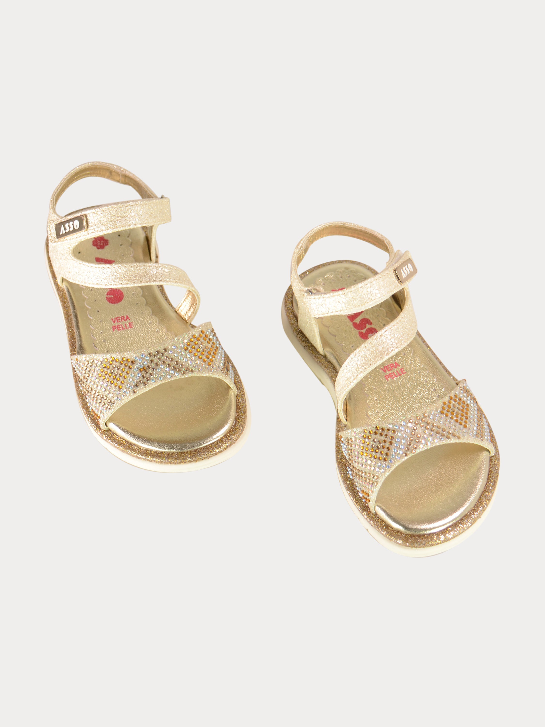 Asso Girls Back Strap Sandals #color_Gray