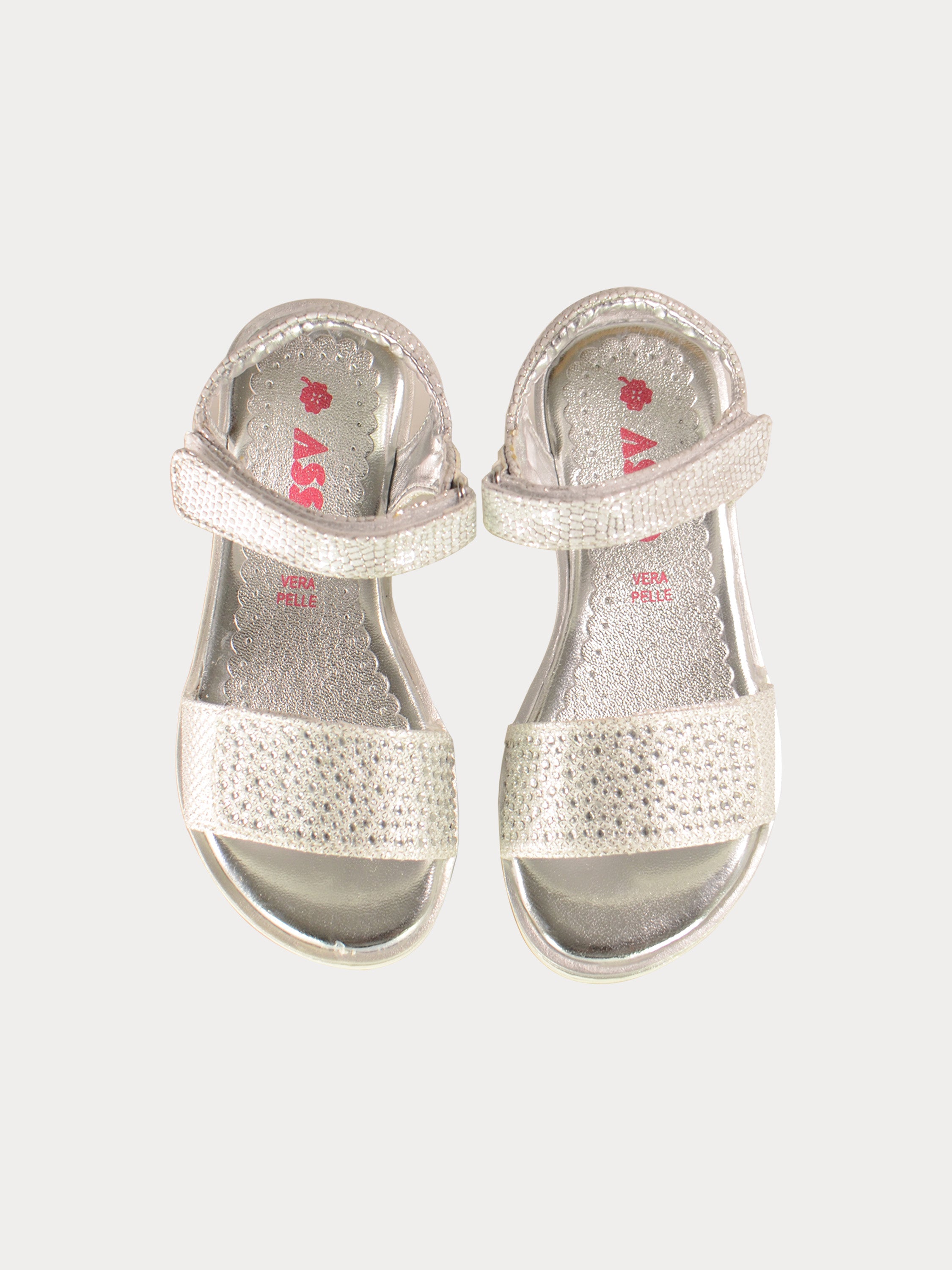 Asso Girls Back Strap Sandals #color_Silver