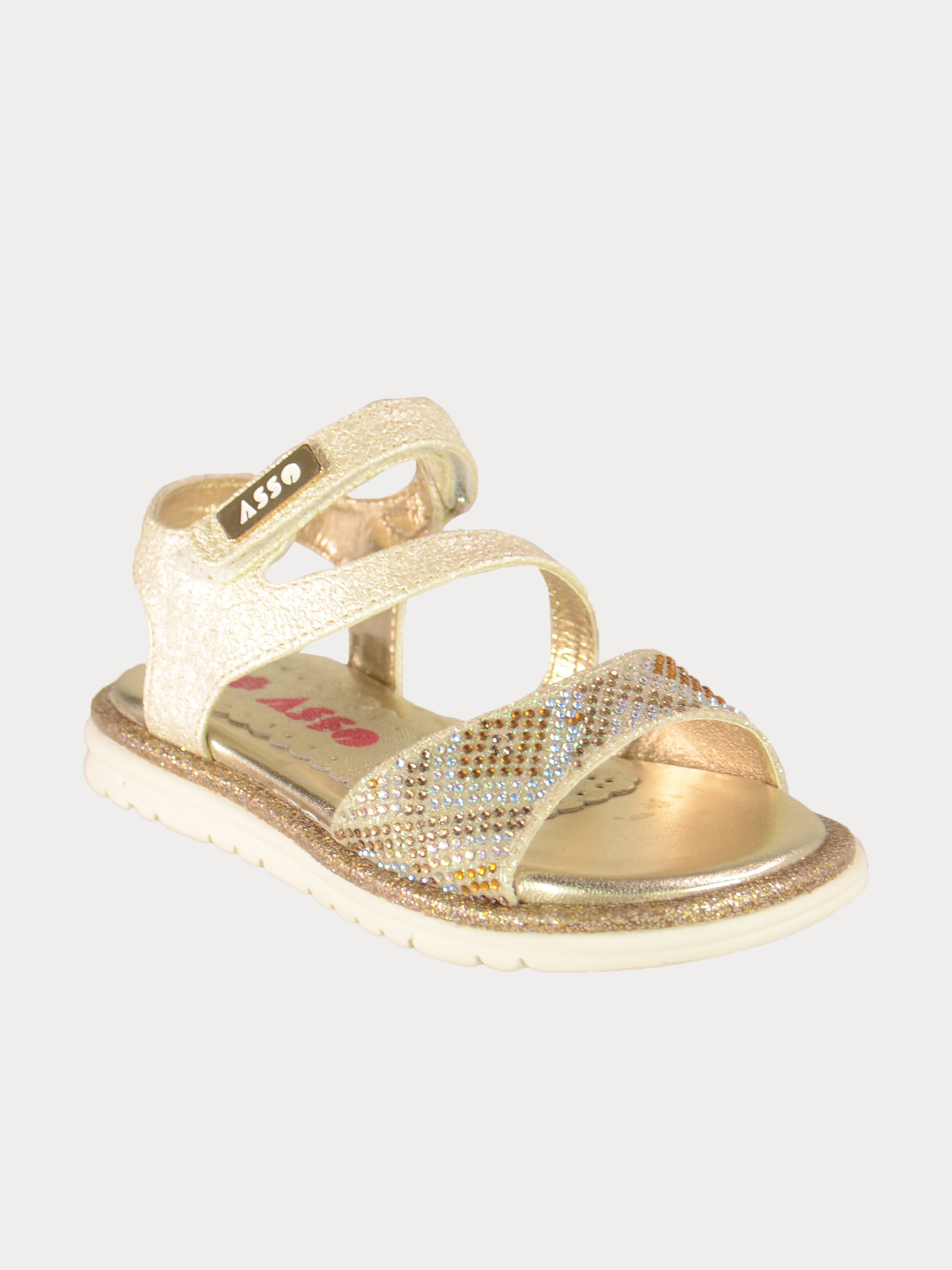 Asso Girls Back Strap Sandals #color_Gray