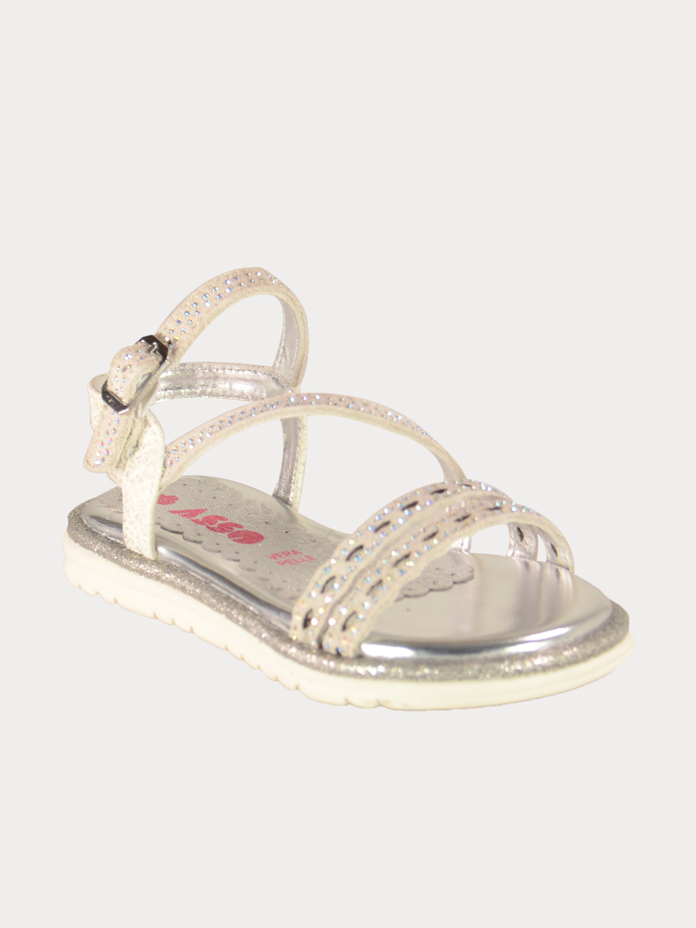 Asso Girls Back Strap Sandals #color_White