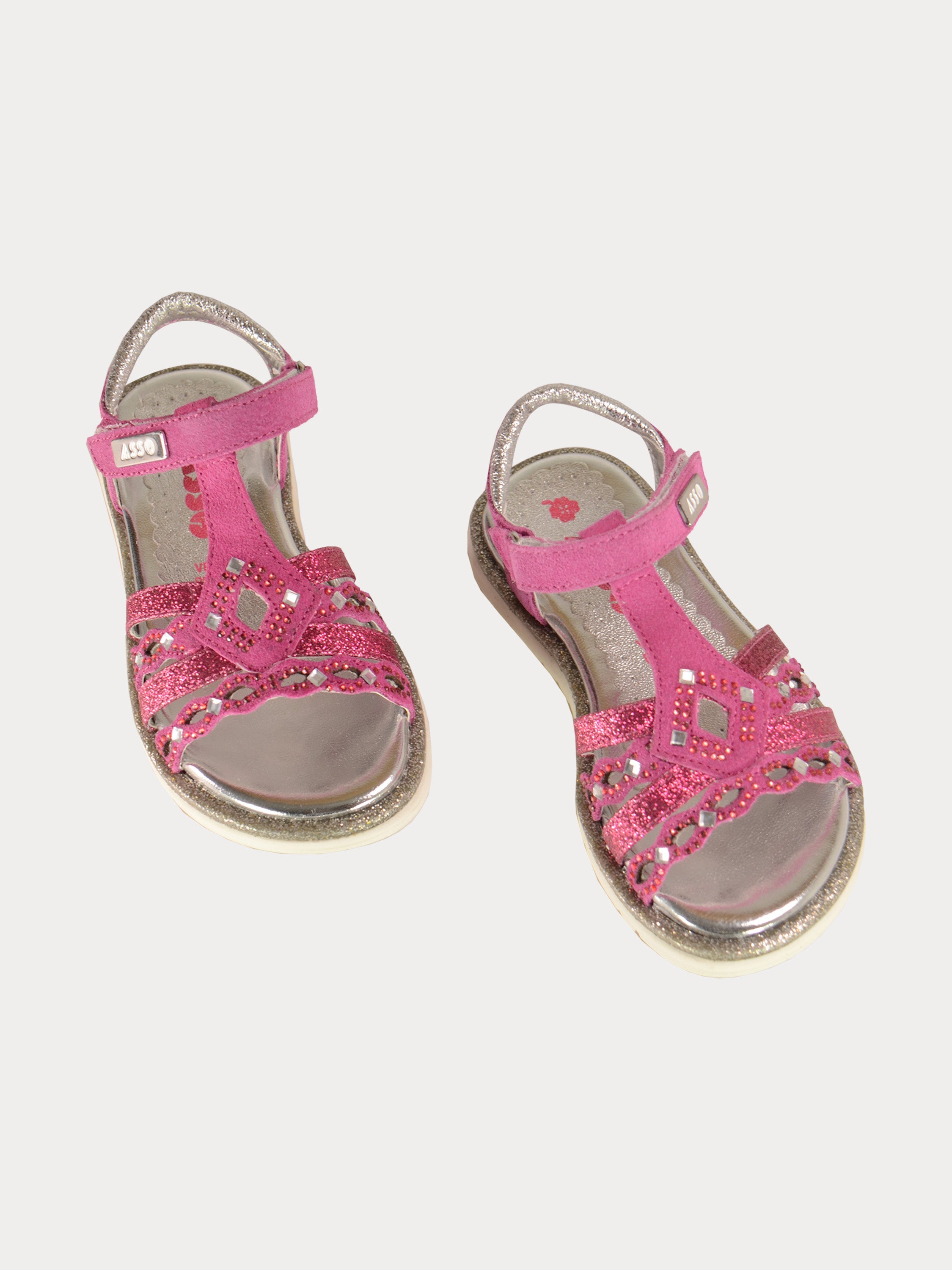 Asso Girls Back Strap Sandals #color_Pink