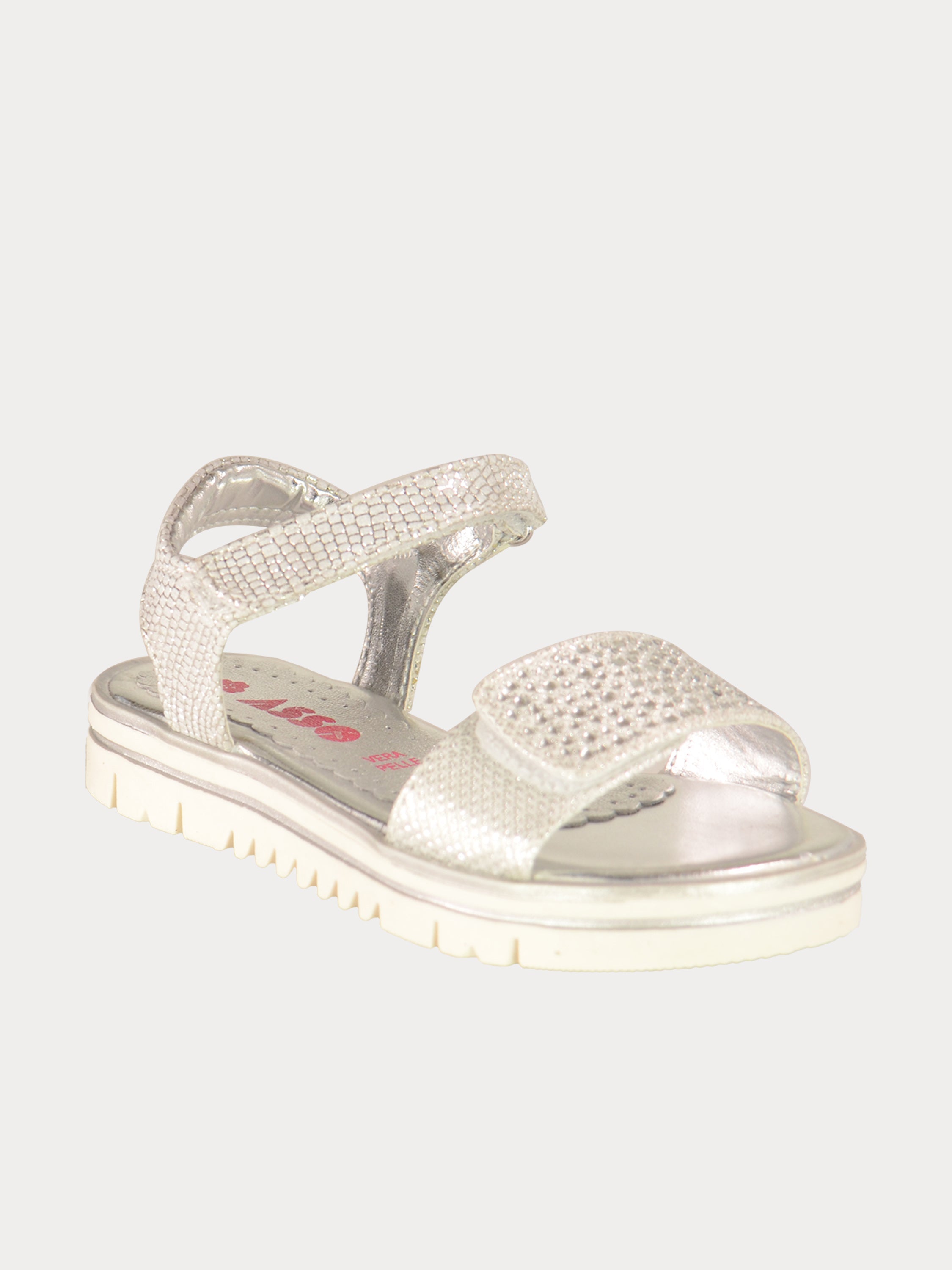 Asso Girls Back Strap Sandals #color_Silver