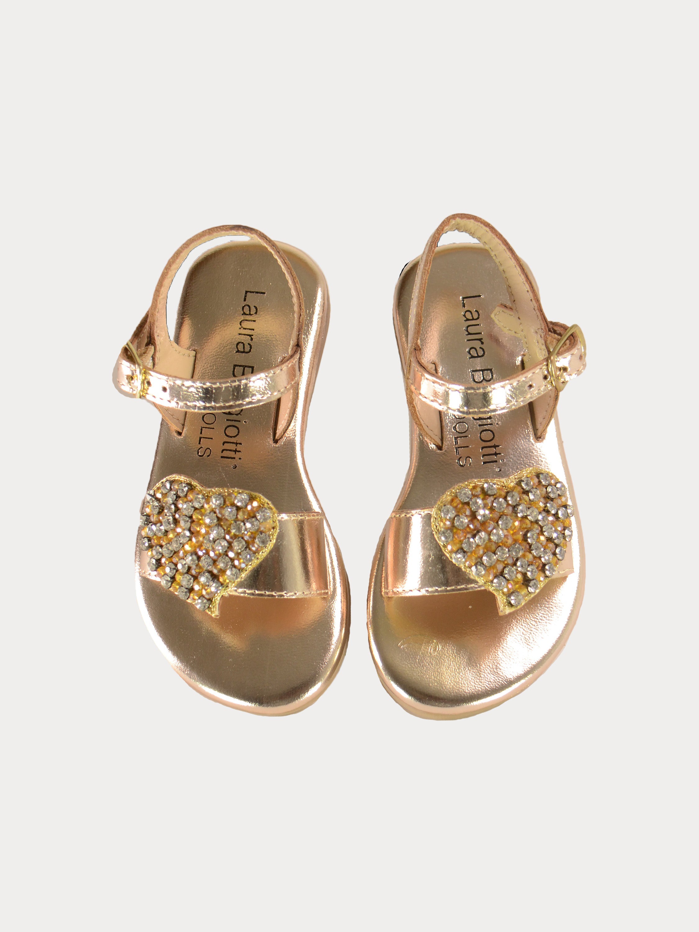 Asso Girls Back Strap Sandals #color_Gold