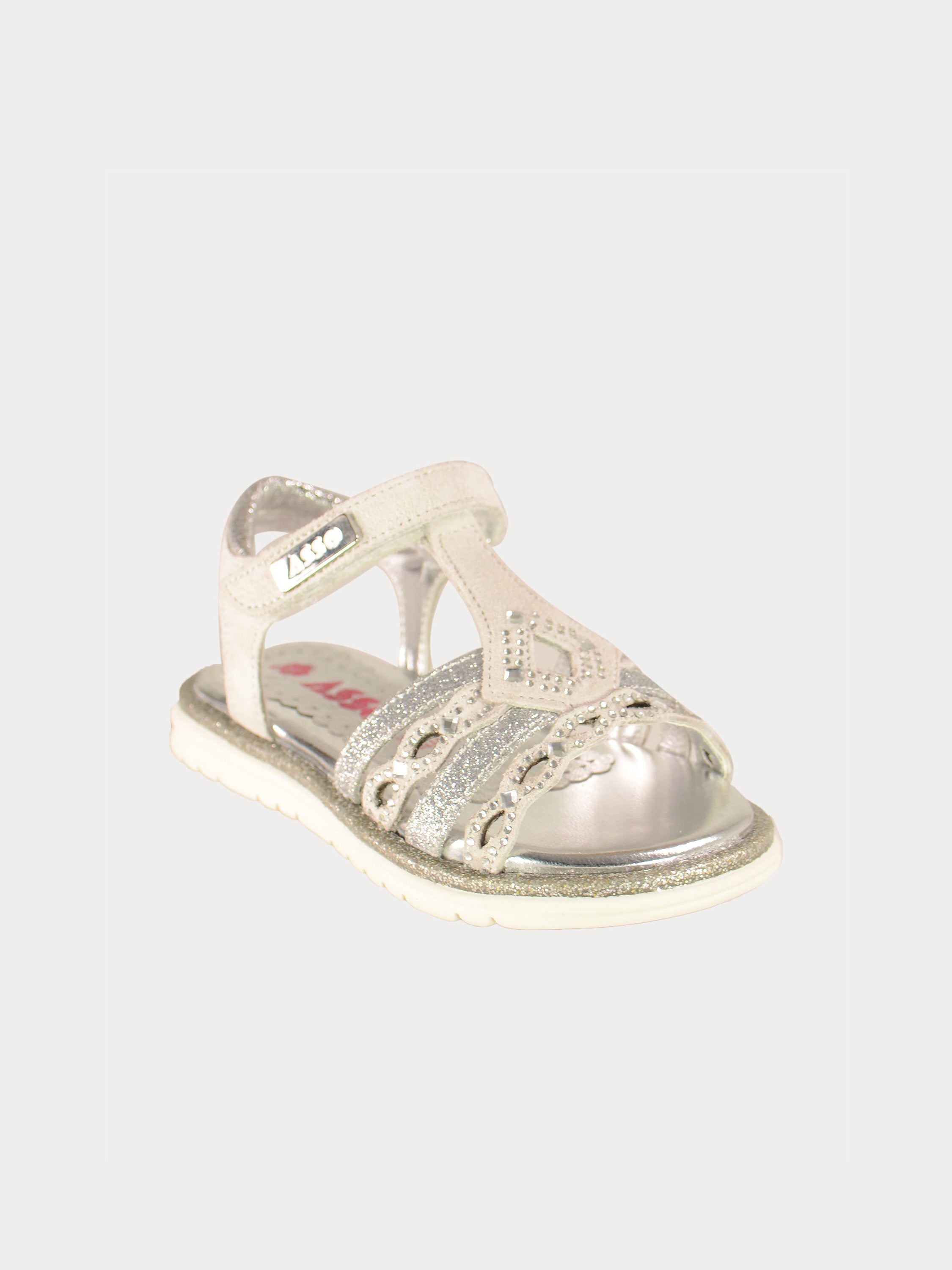 Asso Girls Back Strap Sandals #color_White