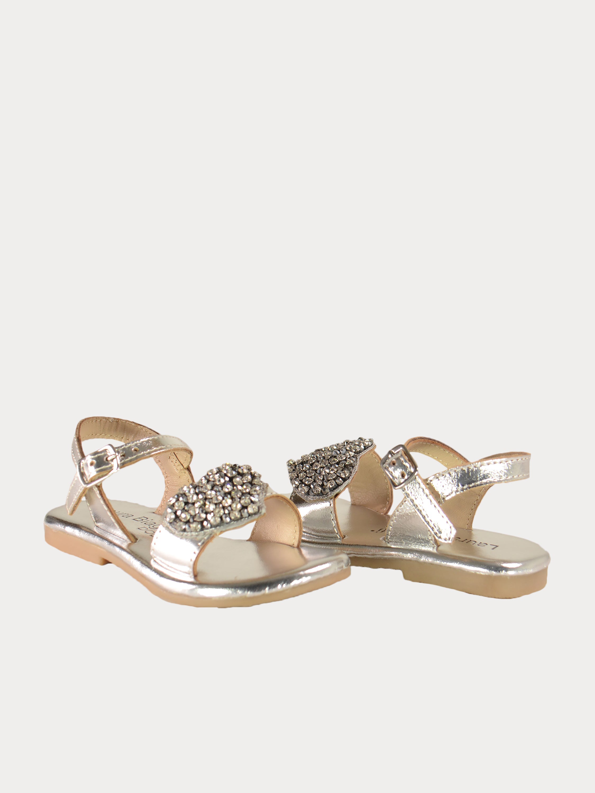 Asso Girls Back Strap Sandals #color_Silver
