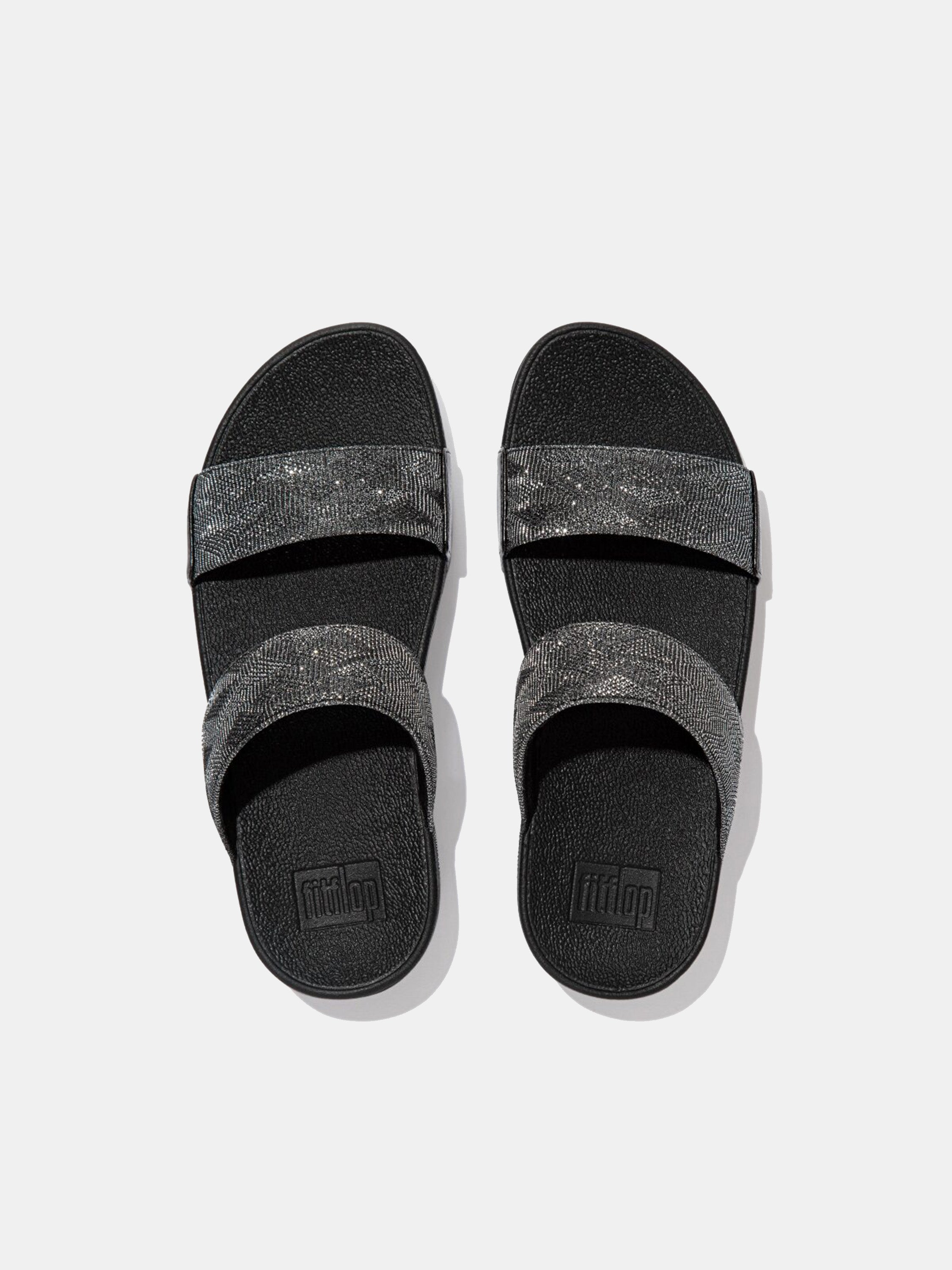 Fitflop Lulu Women's Glitz Slides #color_Black