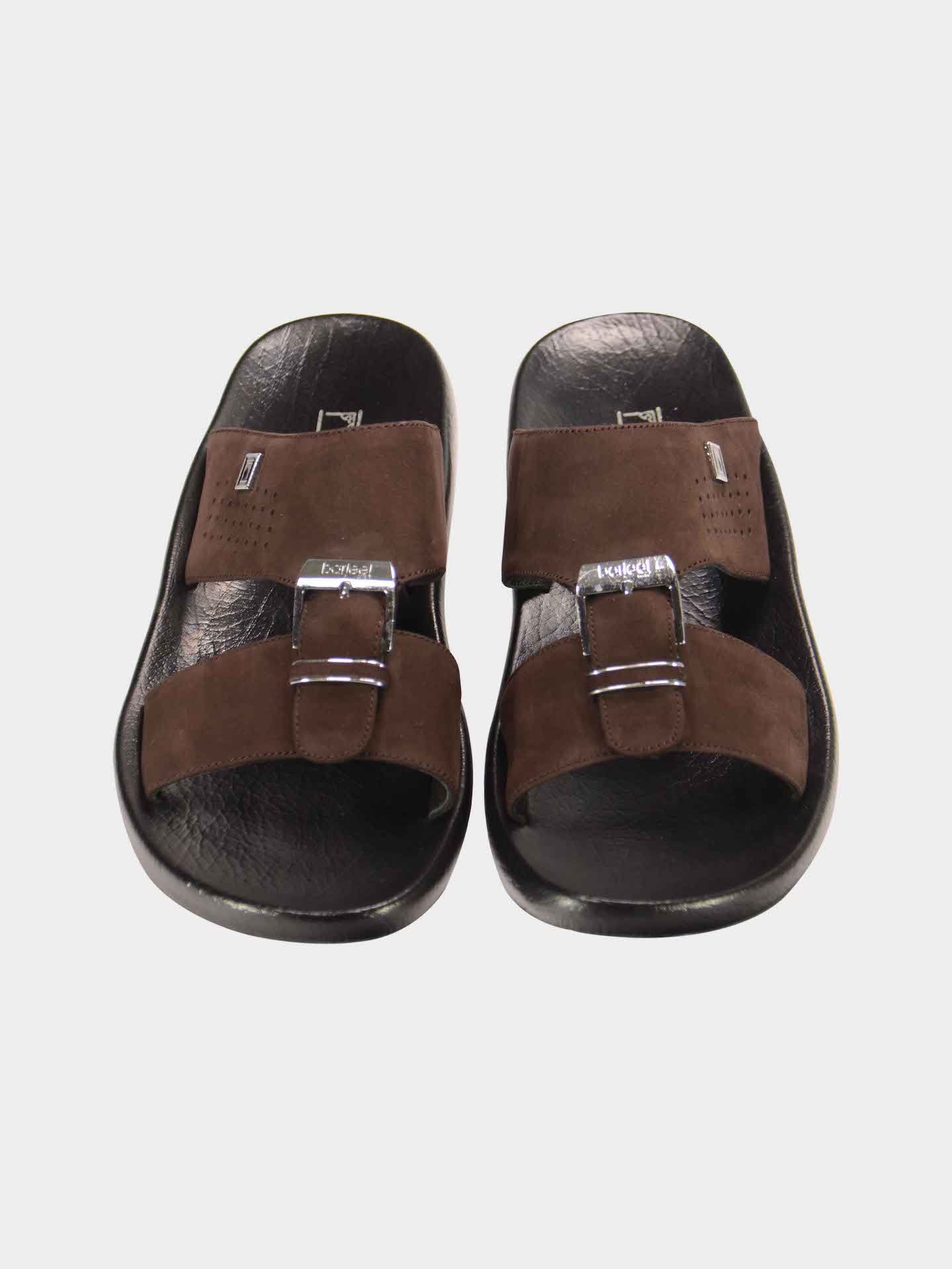 Barjeel Uno 1190210 Top Buckle Arabic Sandals #color_Brown