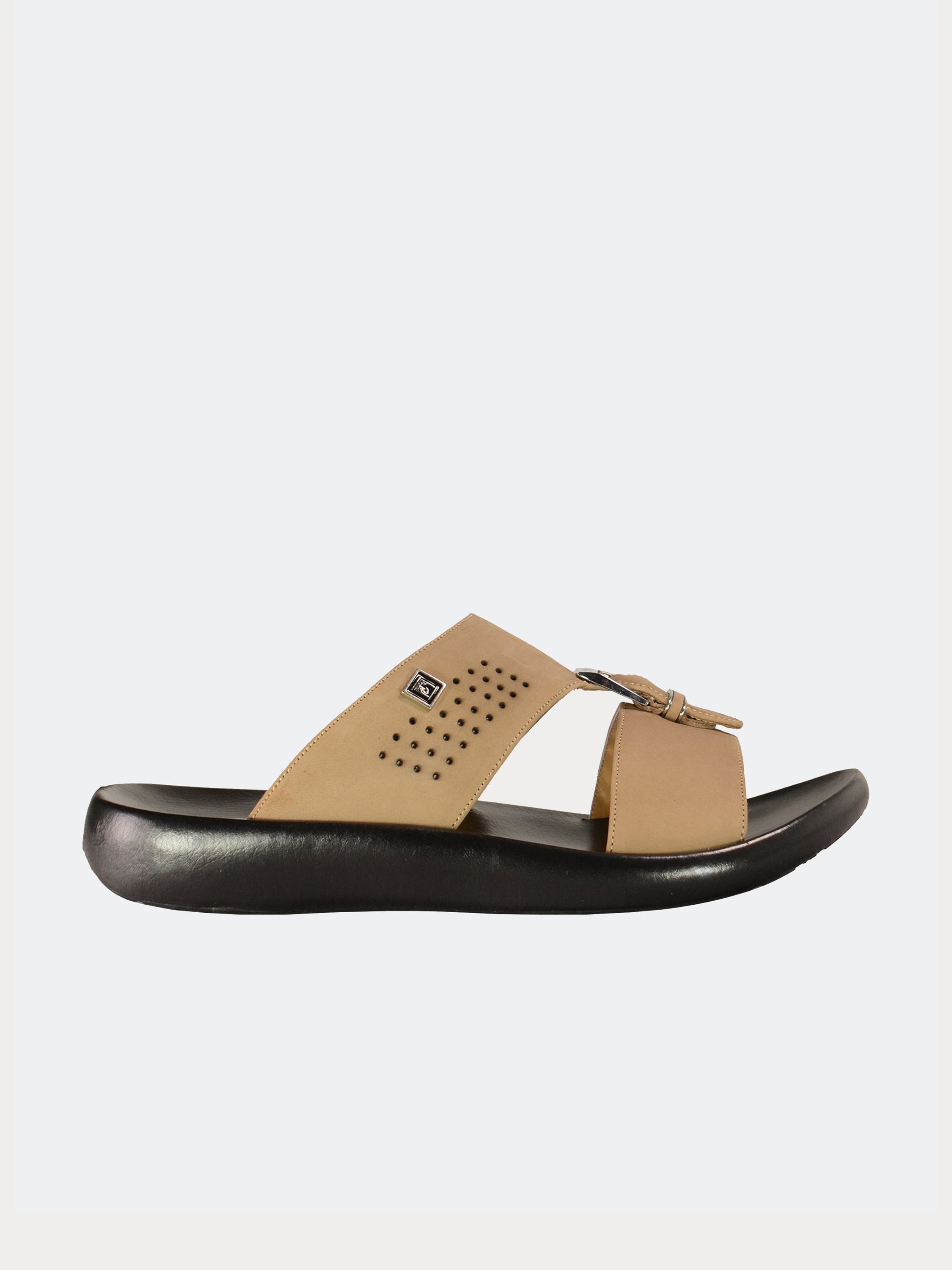 Barjeel Uno 1190210 Top Buckle Arabic Sandals #color_Beige