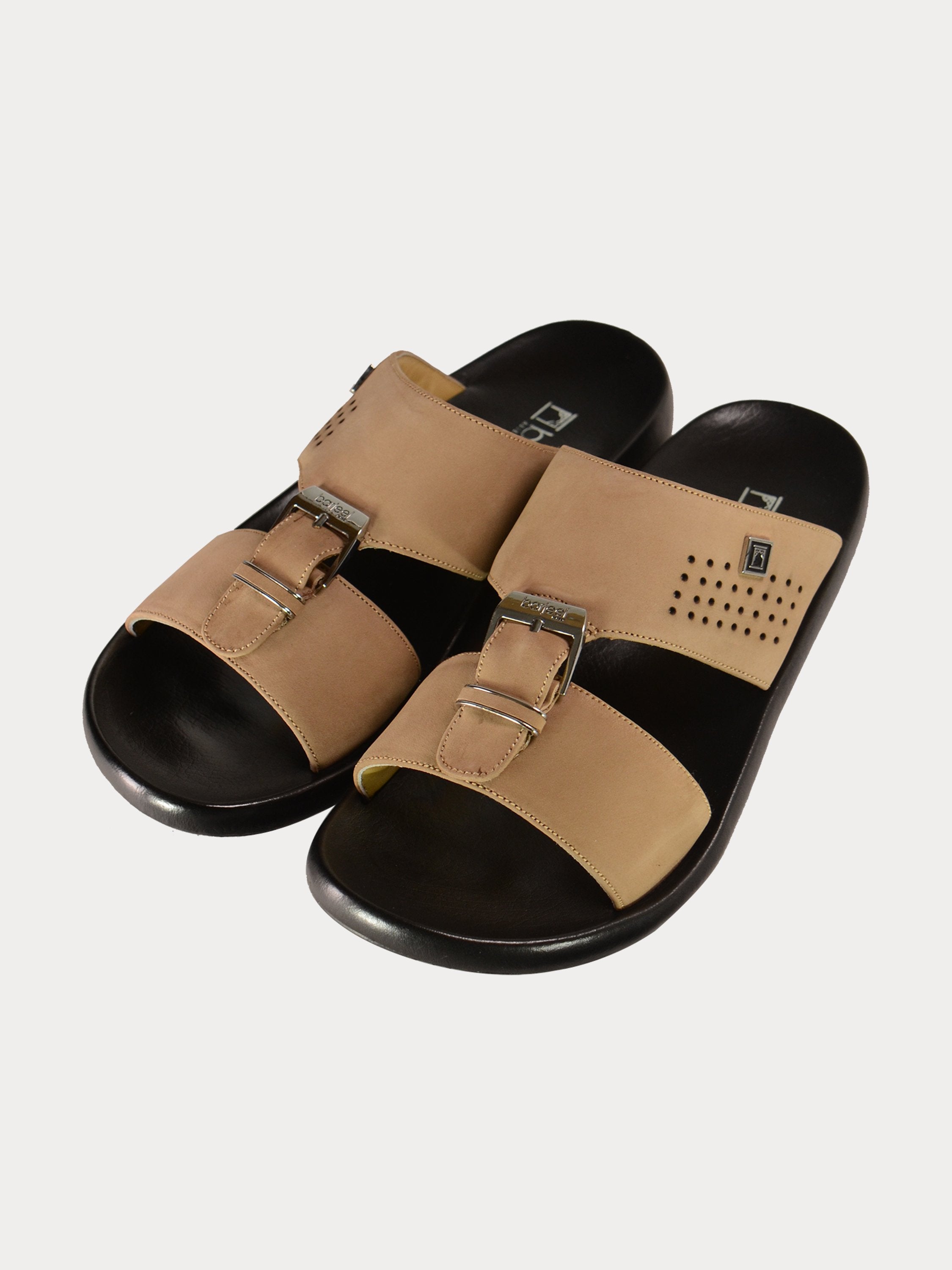 Barjeel Uno 1190210 Top Buckle Arabic Sandals #color_Beige