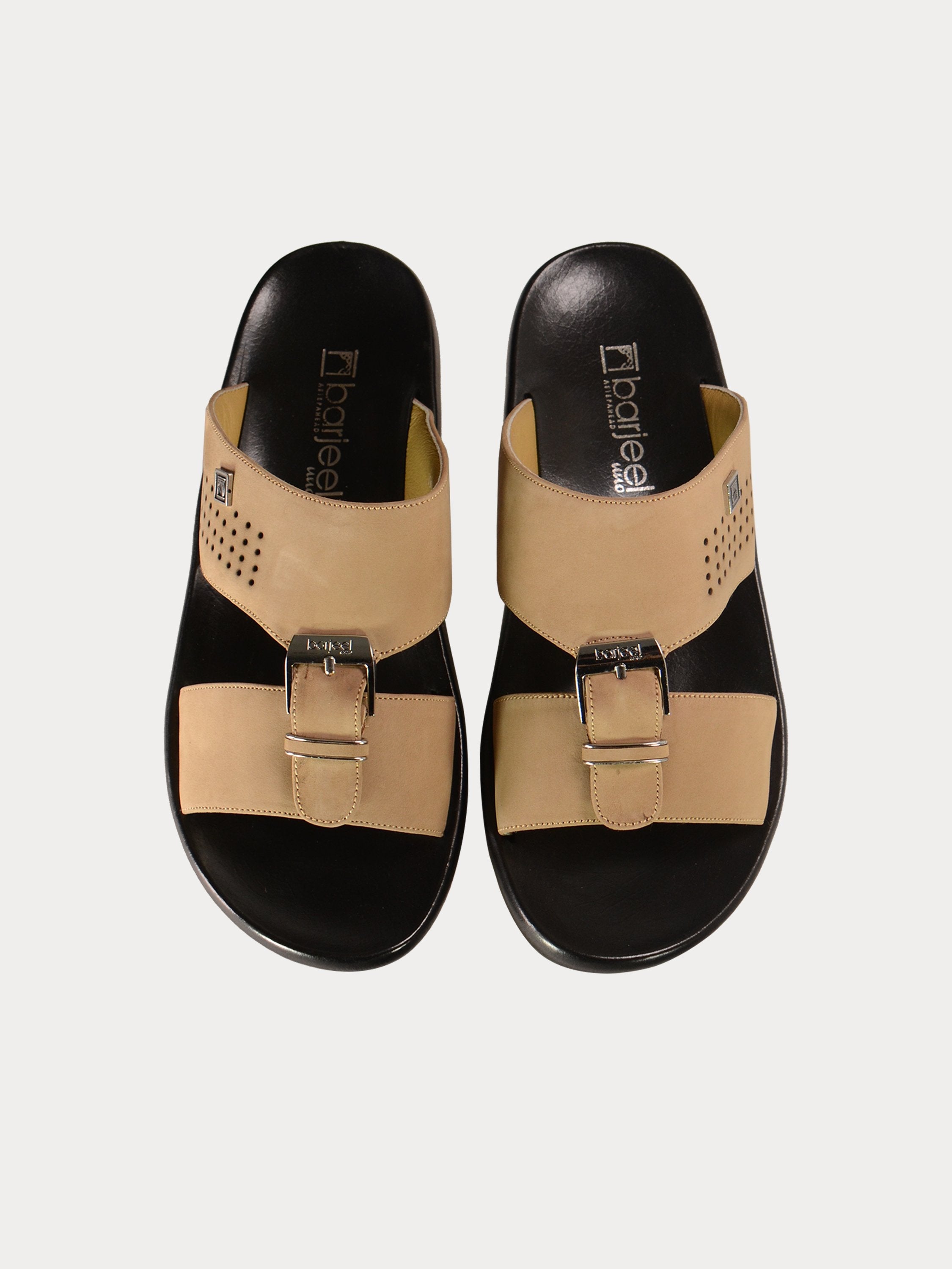 Barjeel Uno 1190210 Top Buckle Arabic Sandals #color_Beige