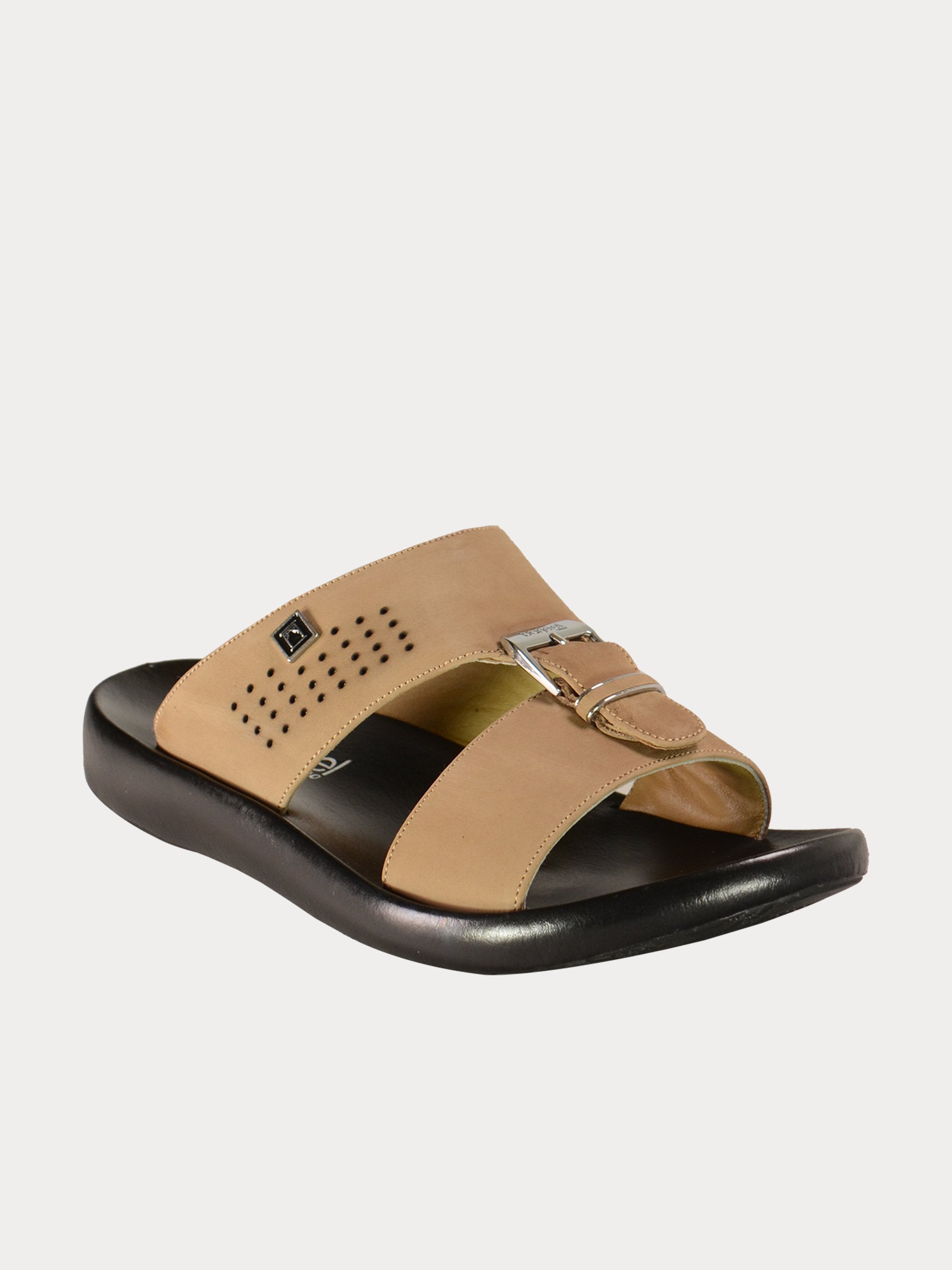 Barjeel Uno 1190210 Top Buckle Arabic Sandals #color_Beige