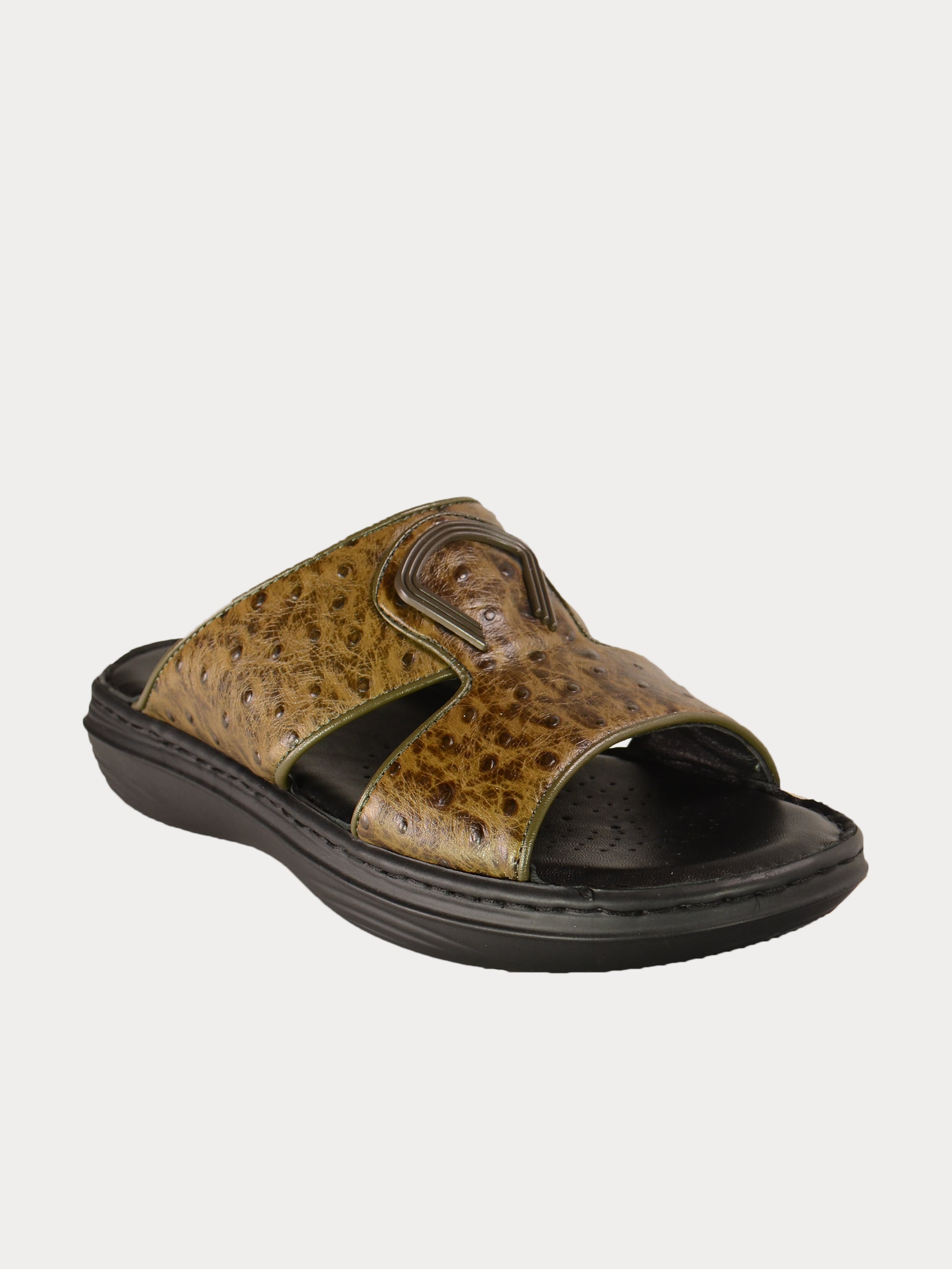 Barjeel Uno Caulkin Buckle Arabic Sandals #color_Green