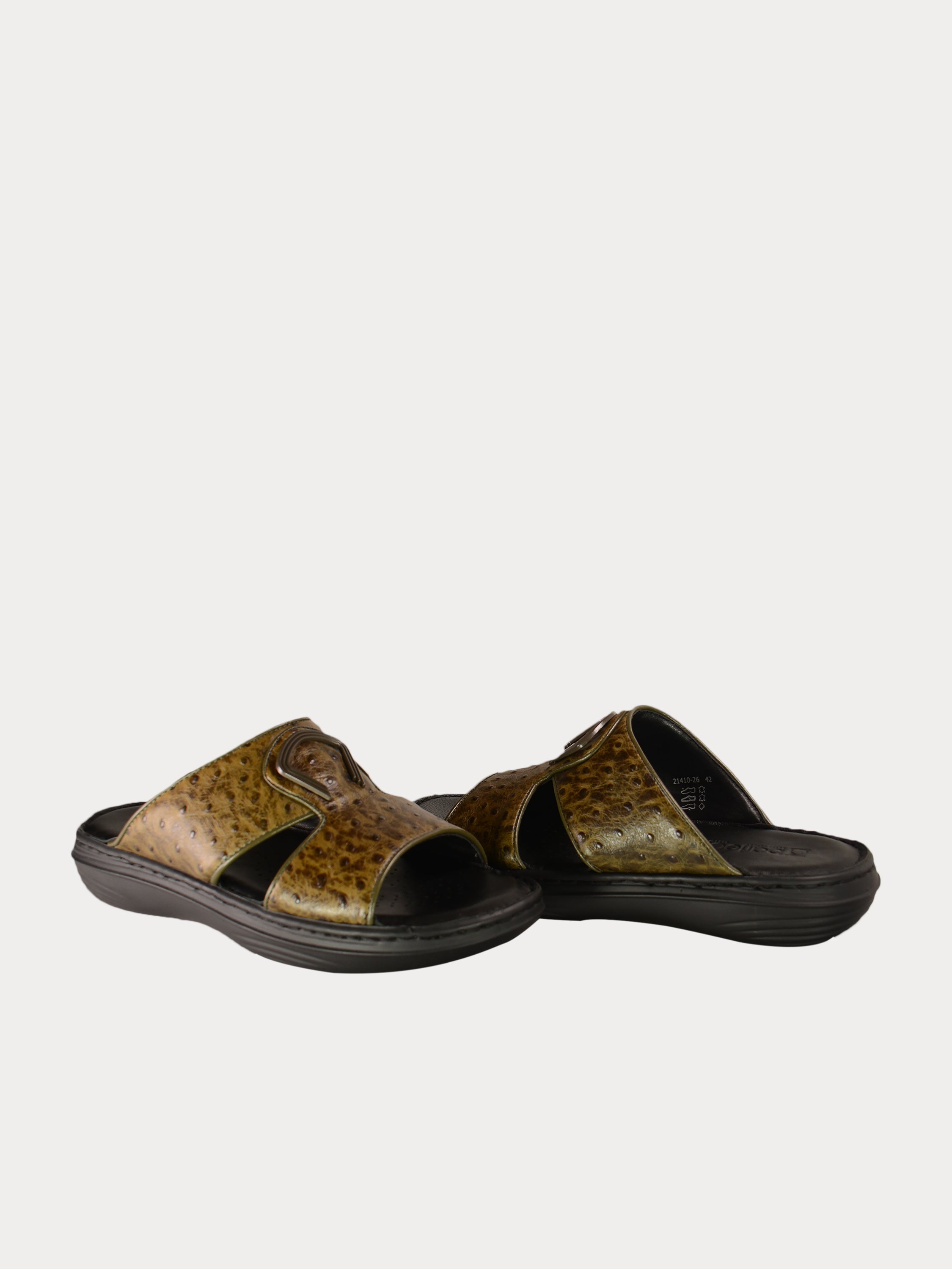 Barjeel Uno Caulkin Buckle Arabic Sandals #color_Green
