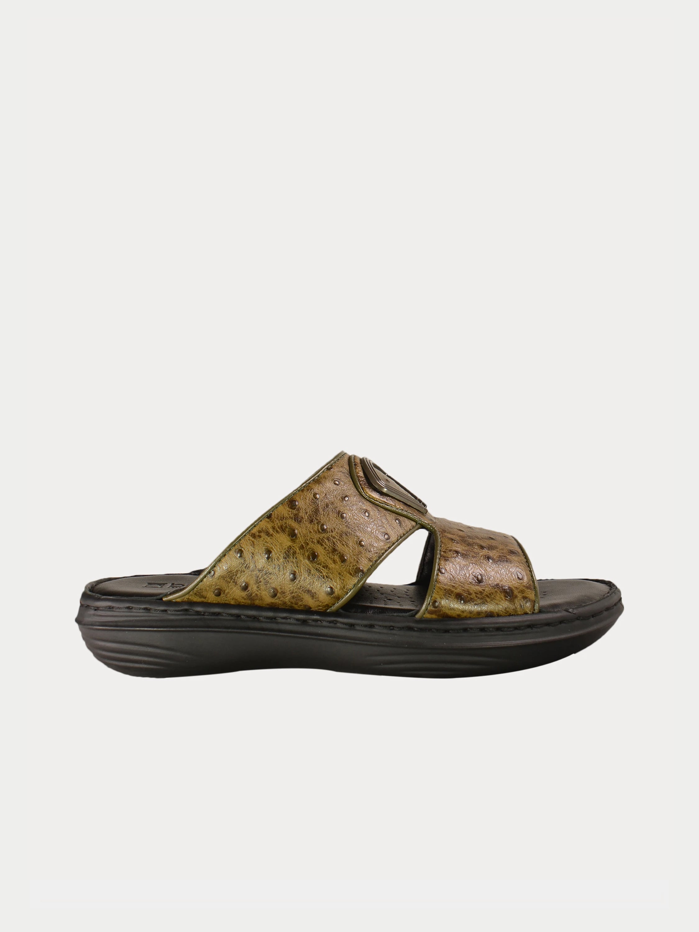Barjeel Uno Caulkin Buckle Arabic Sandals #color_Green