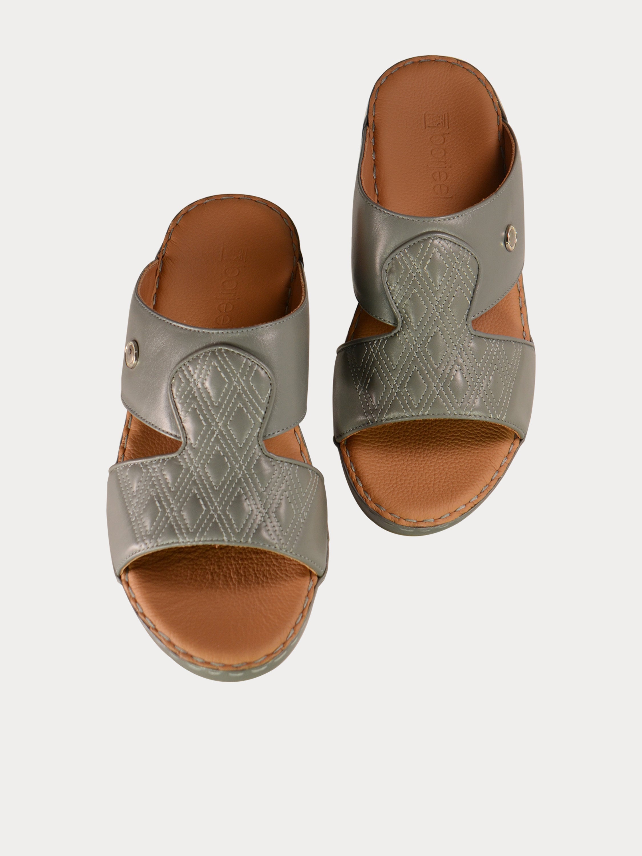 Barjeel Uno 021143 Diamer Men's Arabic Sandals #color_Gray