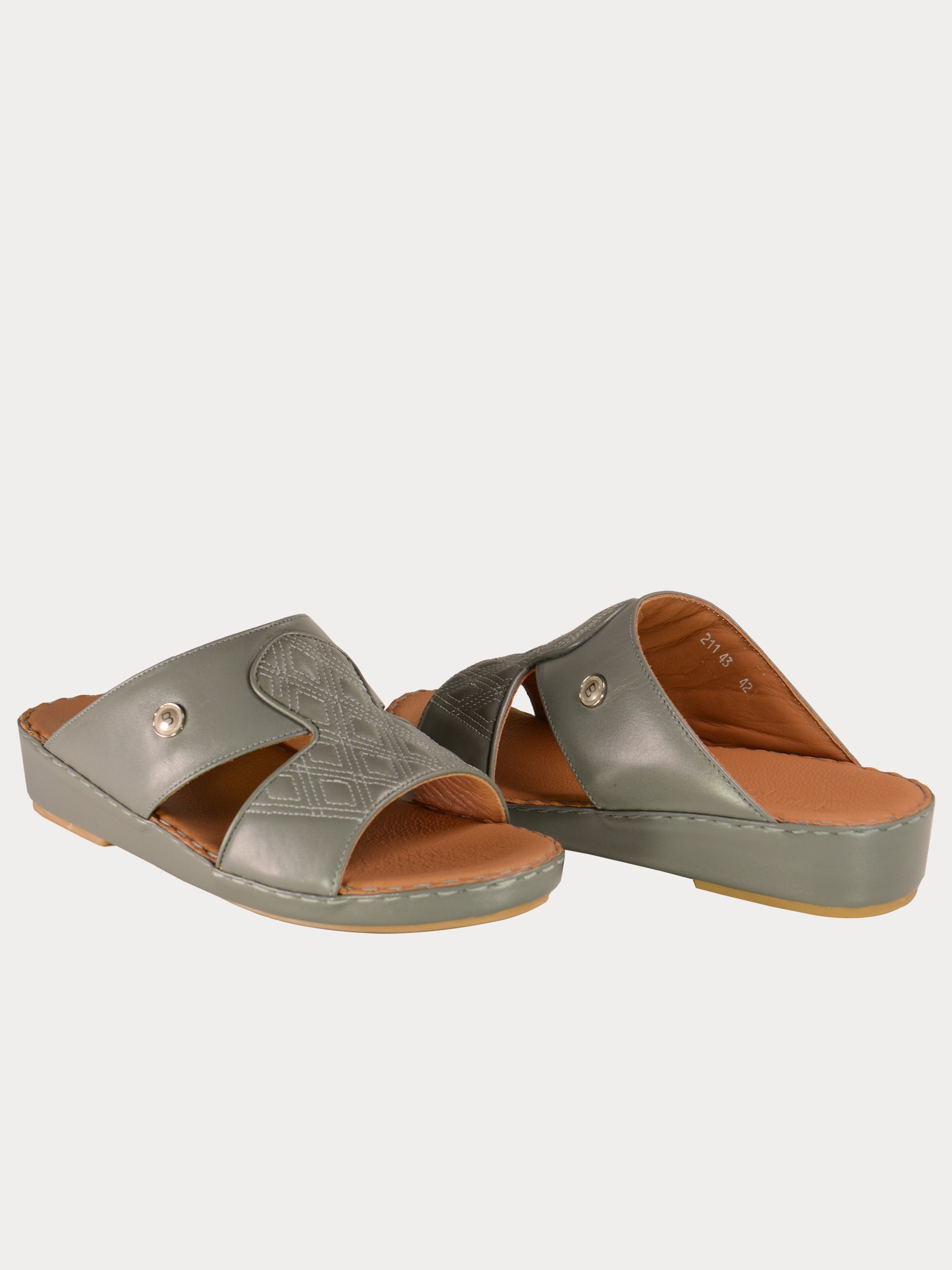 Barjeel Uno 021143 Diamer Men's Arabic Sandals #color_Gray