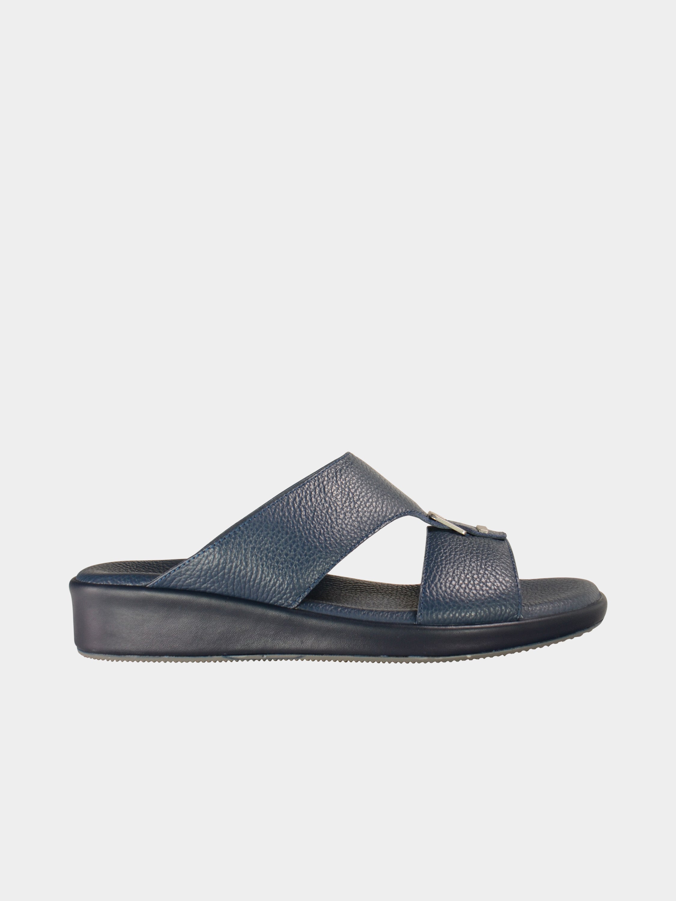 Barjeel Uno BGT-02 Grain Top Buckle Arabic Sandals #color_Navy