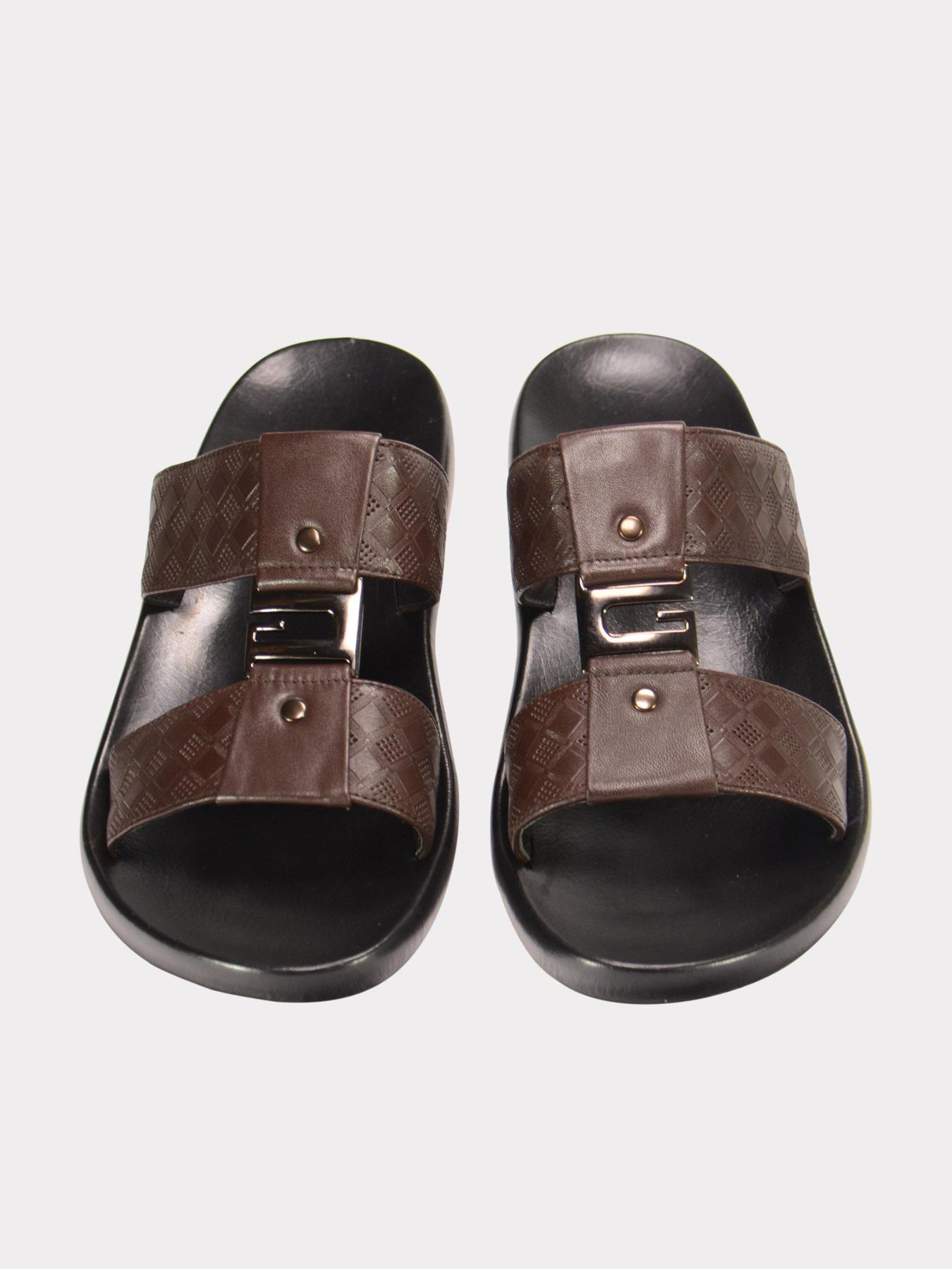 Barjeel Uno 0192100 Harlequin G Buckle Arabic Leather Sandals #color_Green