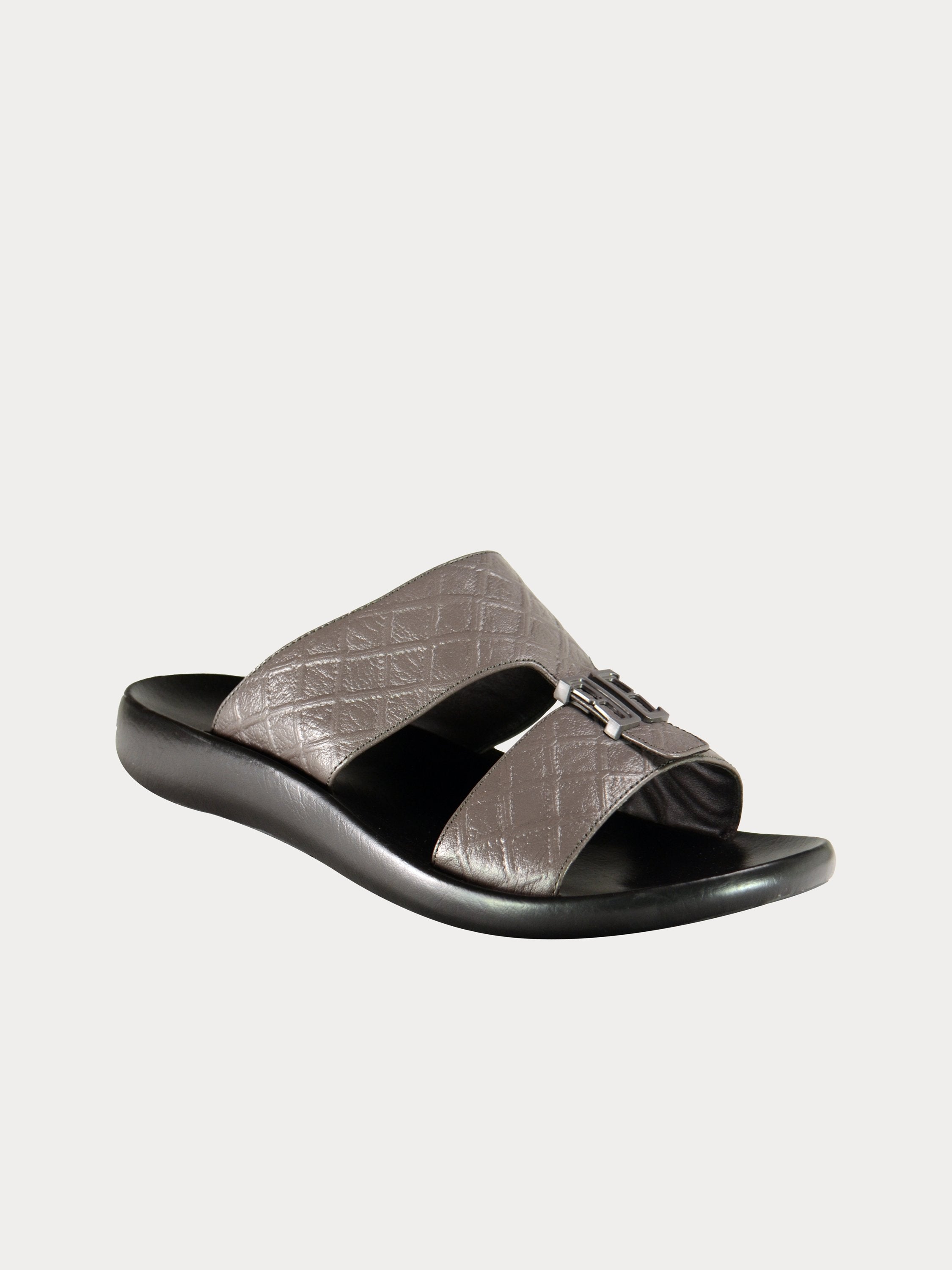 Barjeel Uno Harlequin Design Arabic Sandals #color_Grey