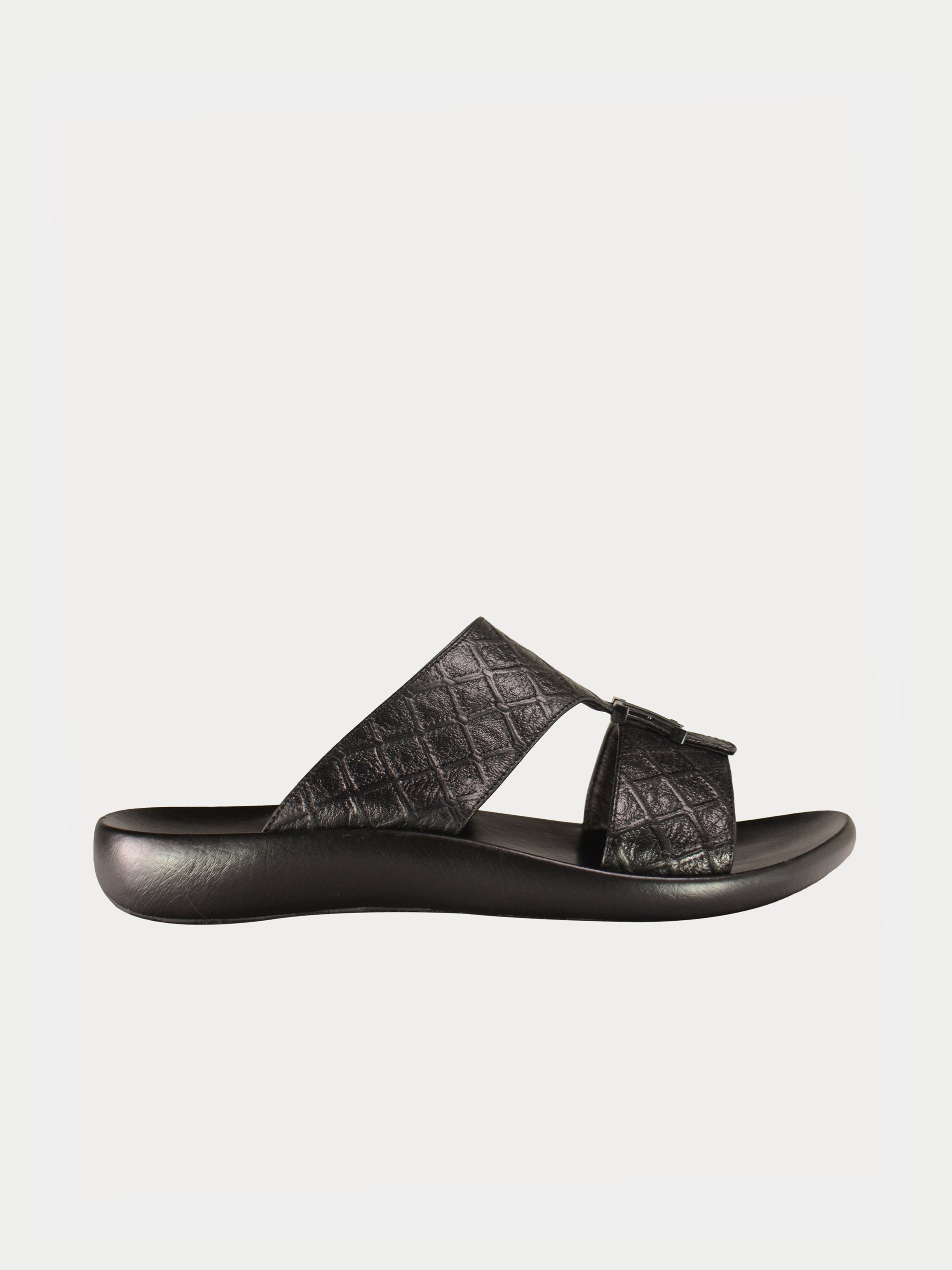 Barjeel Uno Harlequin Design Arabic Sandals #color_Black